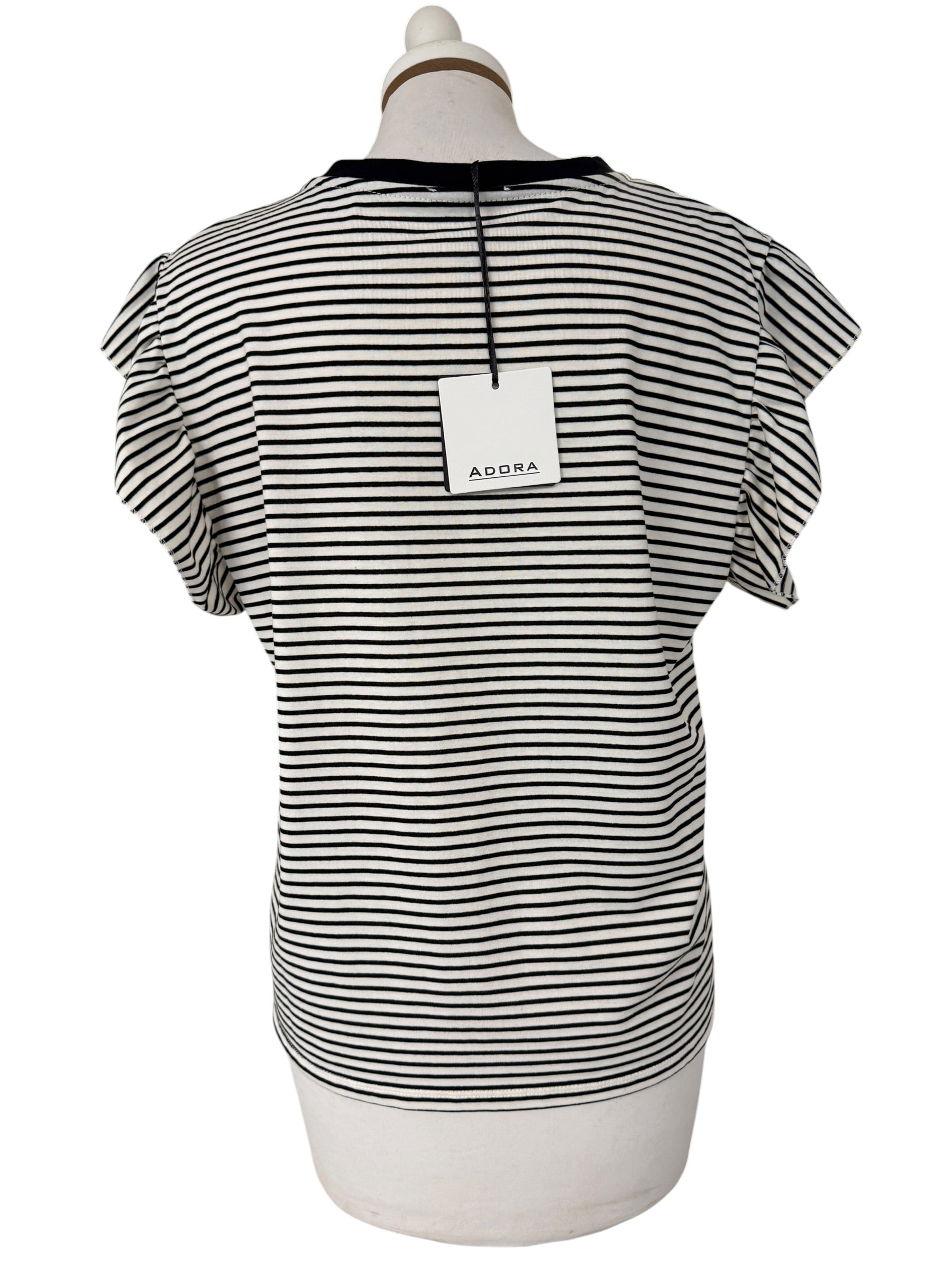 T-shirt righe con rouches