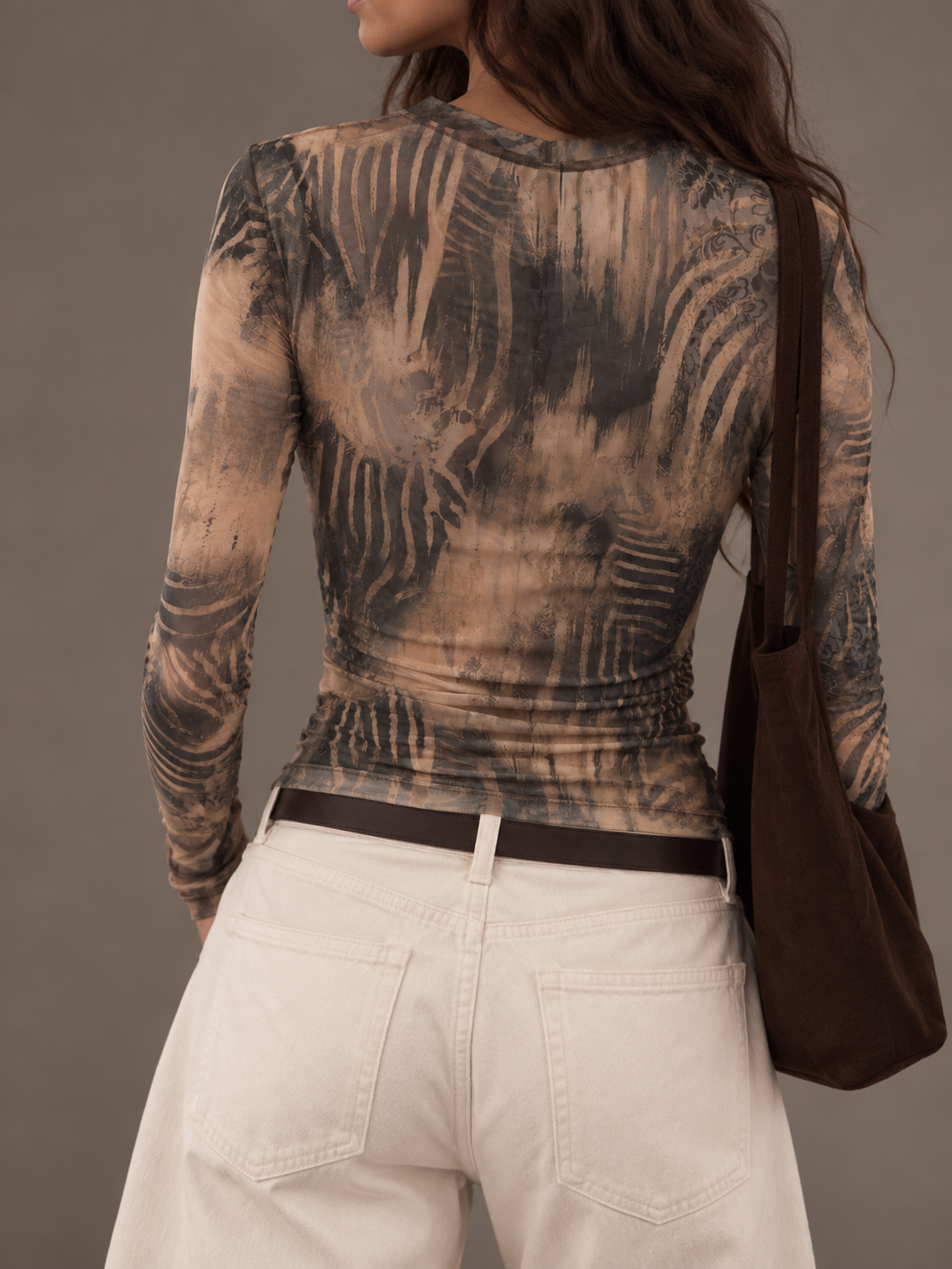 Maglia sfumato beige