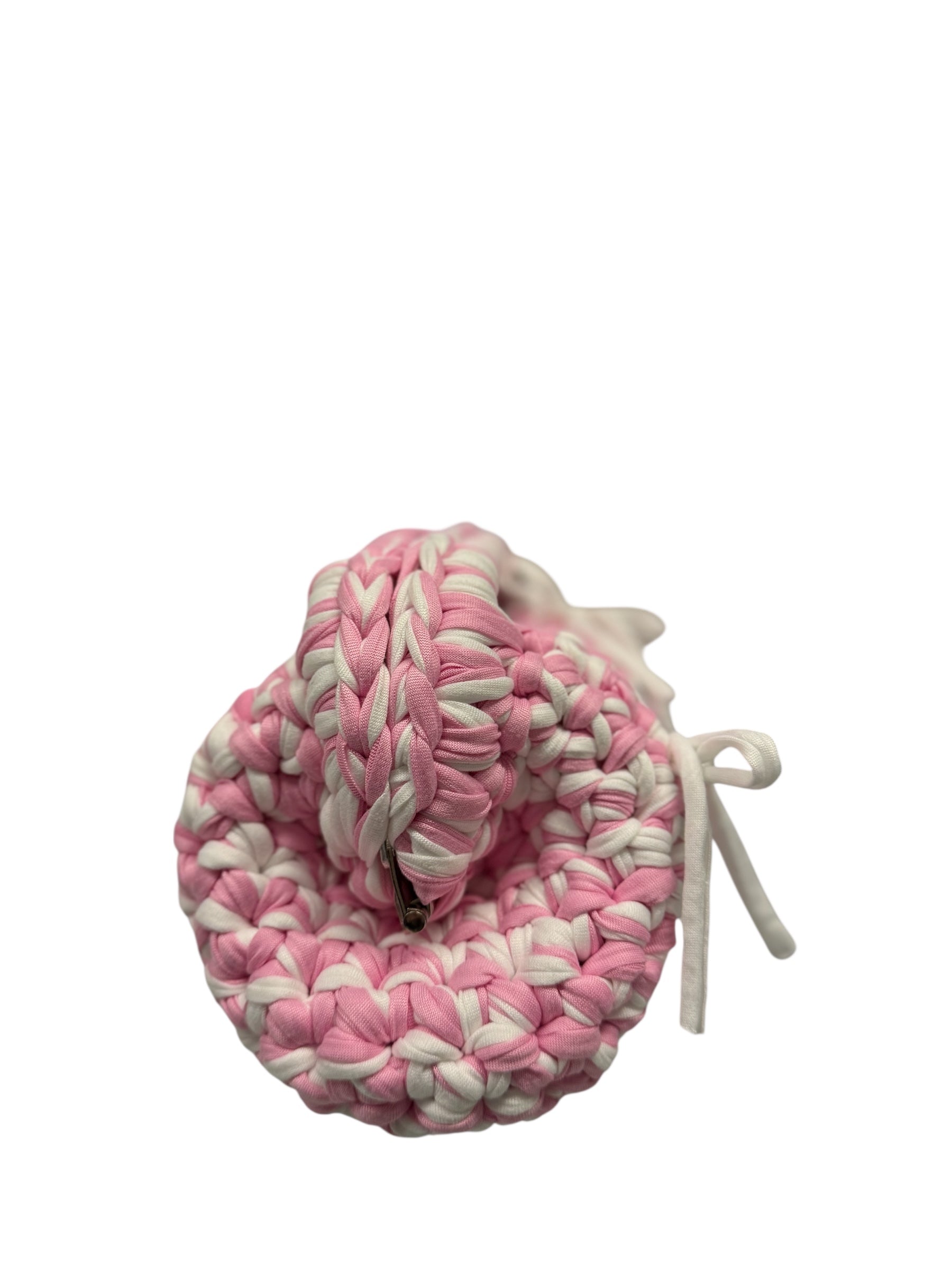 Crochet “Amelia” panna/rosa