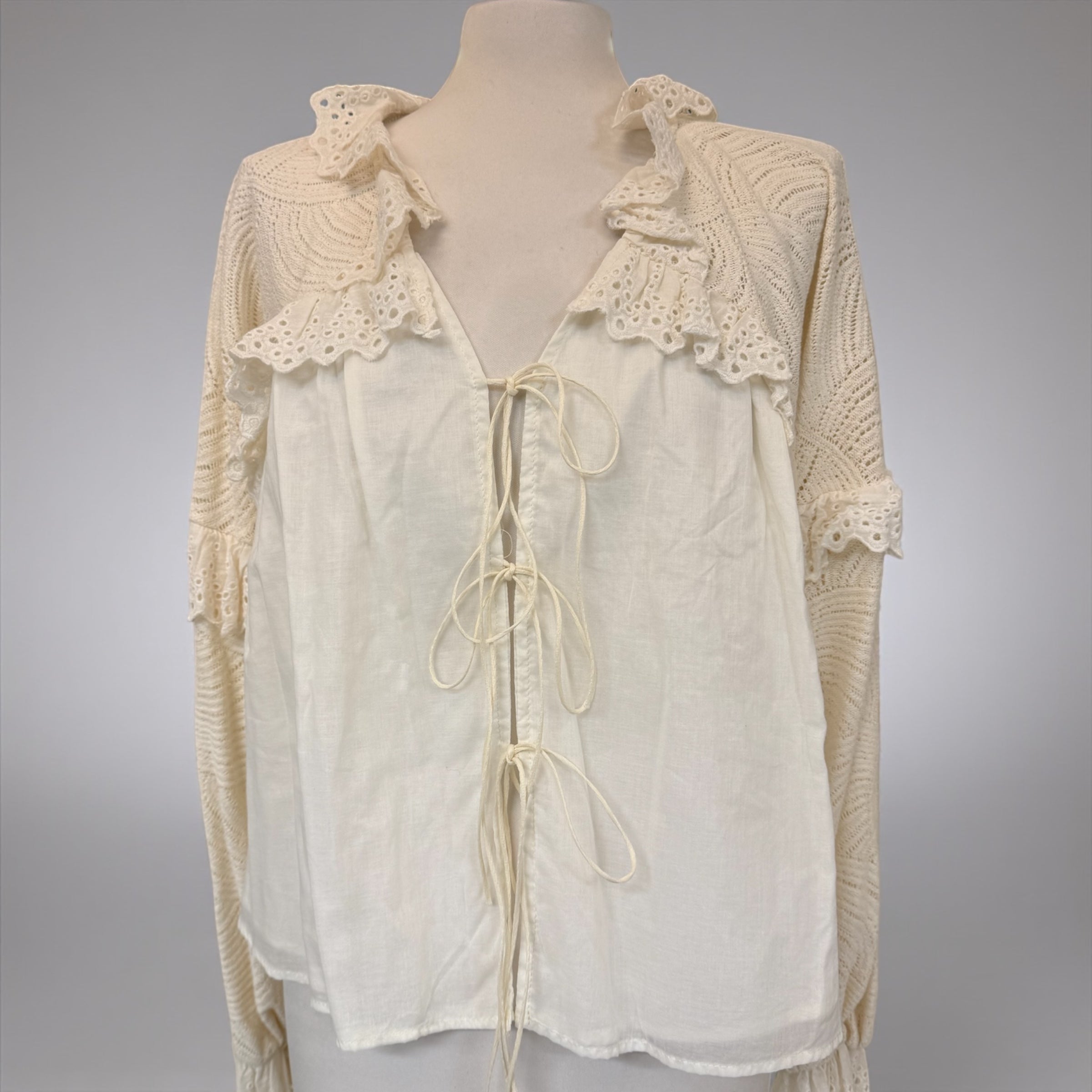 Camicia fiocchi frappa in sangallo