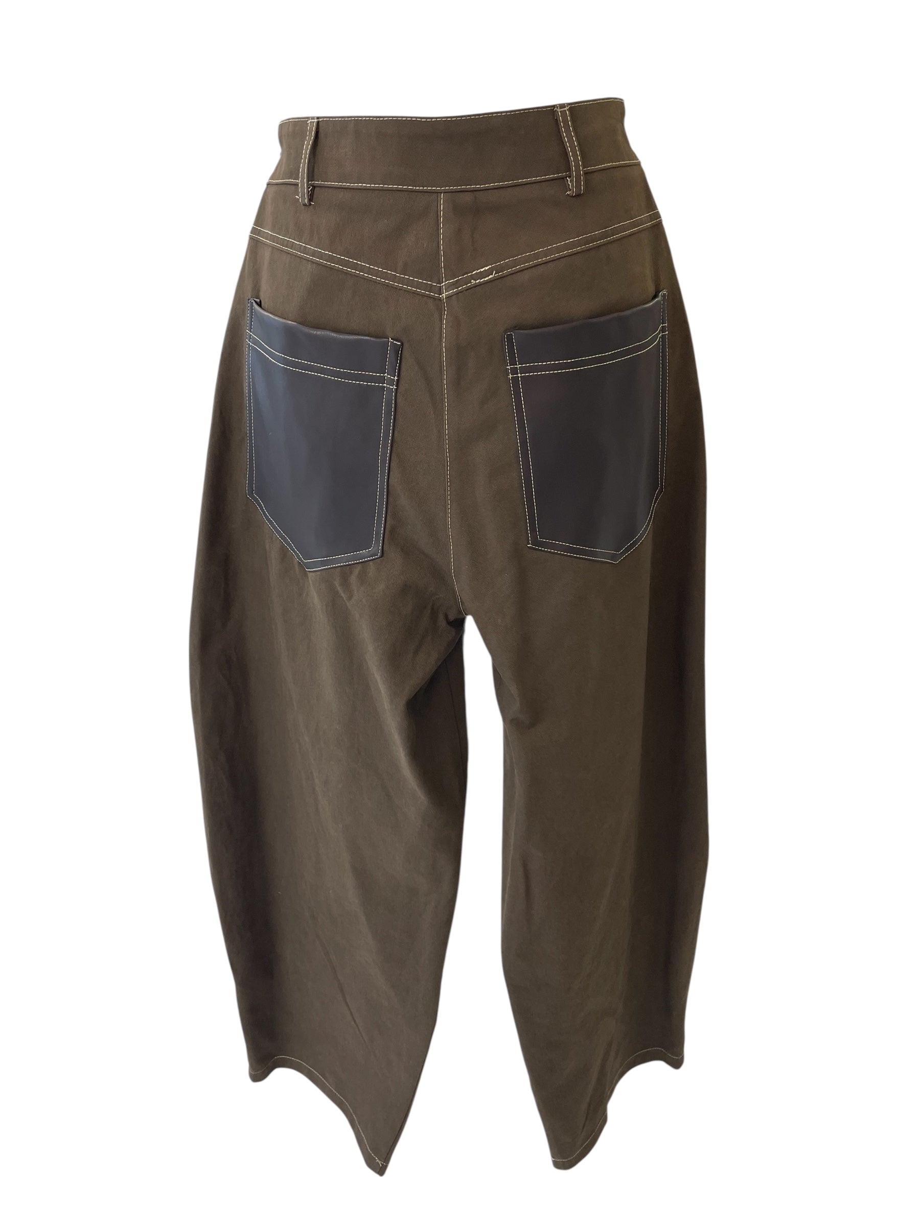 Pantalone moro tensione in 26P4163 tasca ecopelle unica variante