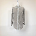 Camicia quadretti beige/bco con pizzo
