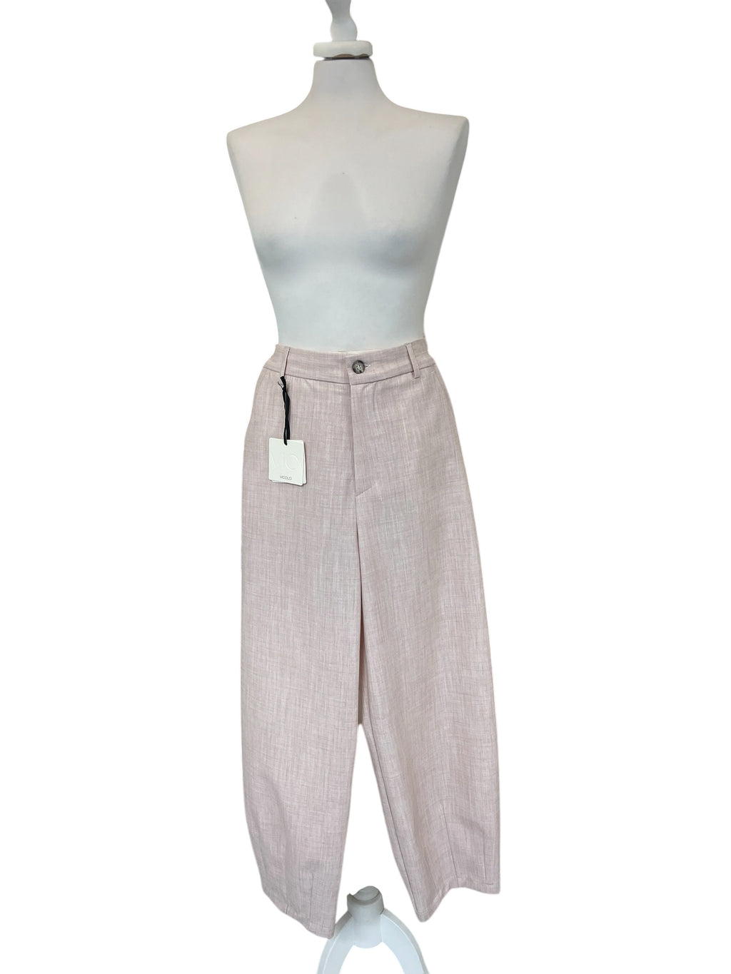 Pantalone vicolo rosa mélange unica variante colore
