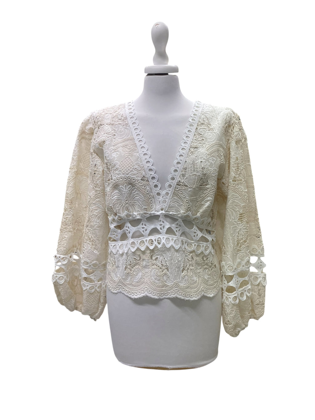 Camicia palme pizzo
