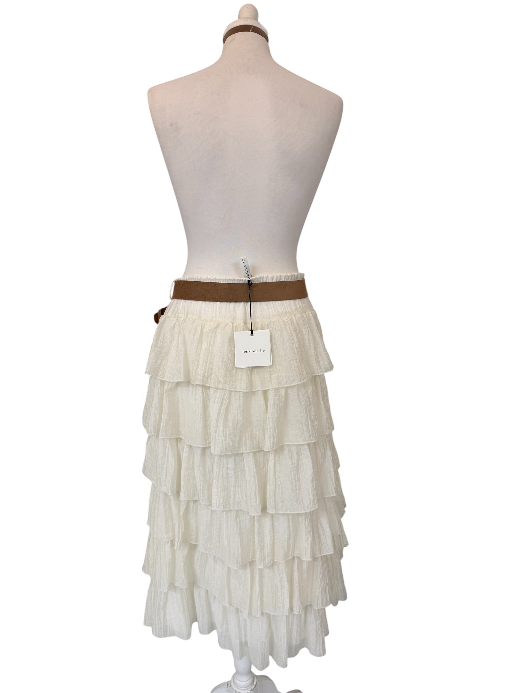 Gonna lunga a balze panna