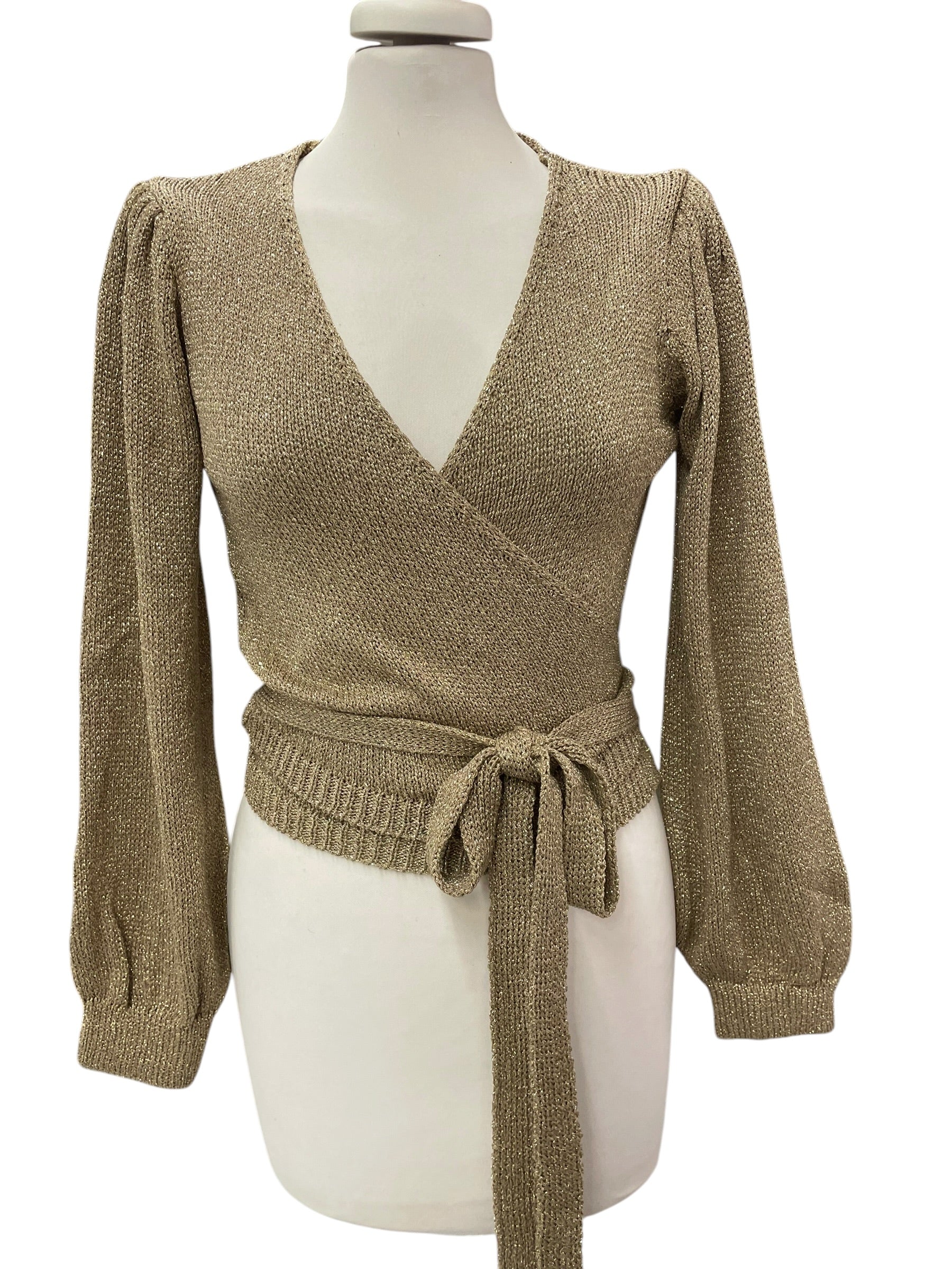 Cardigan incrociato lurex vicolo taglia unica