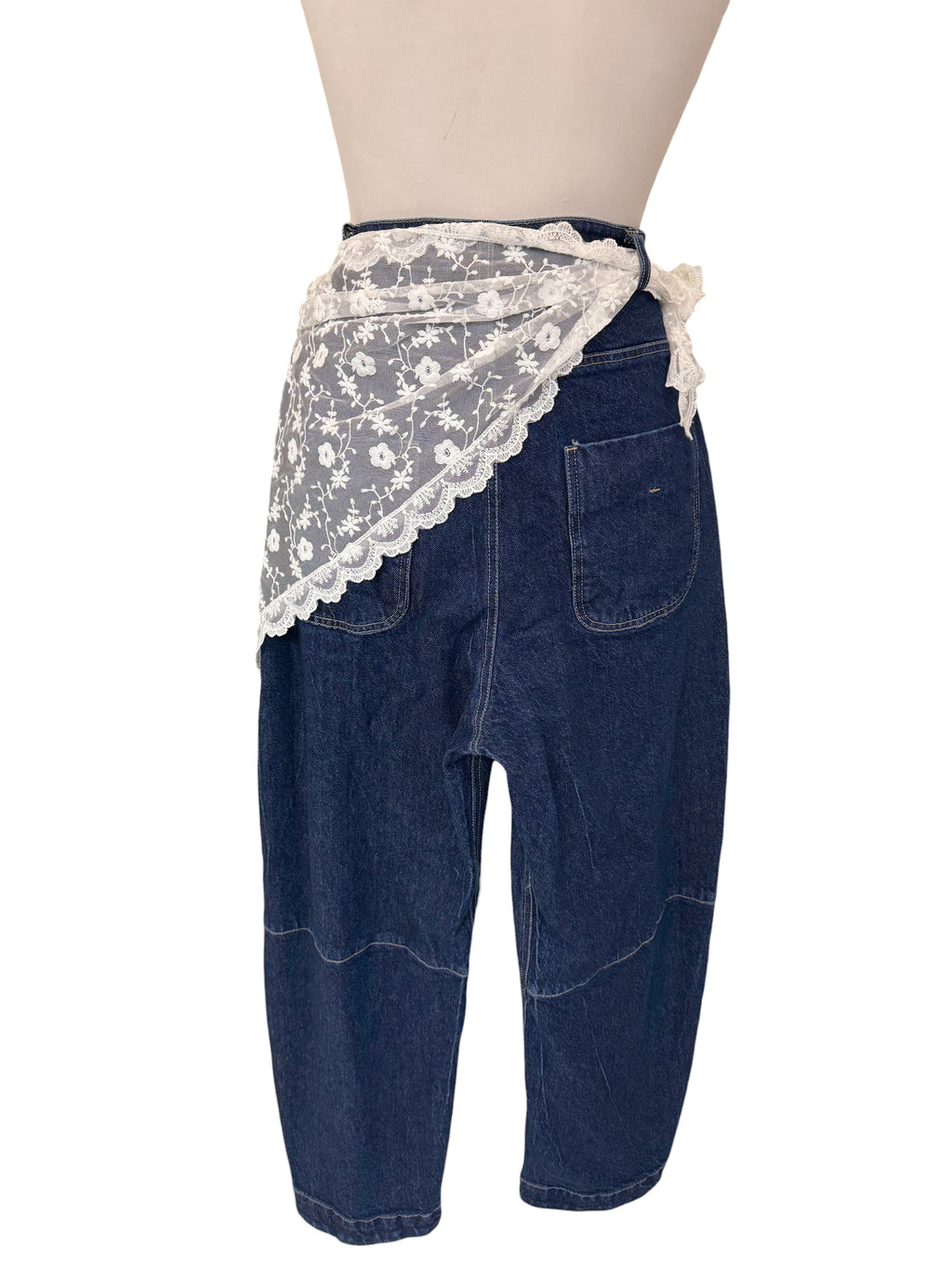 Denim con bandana in pizzo S26P407