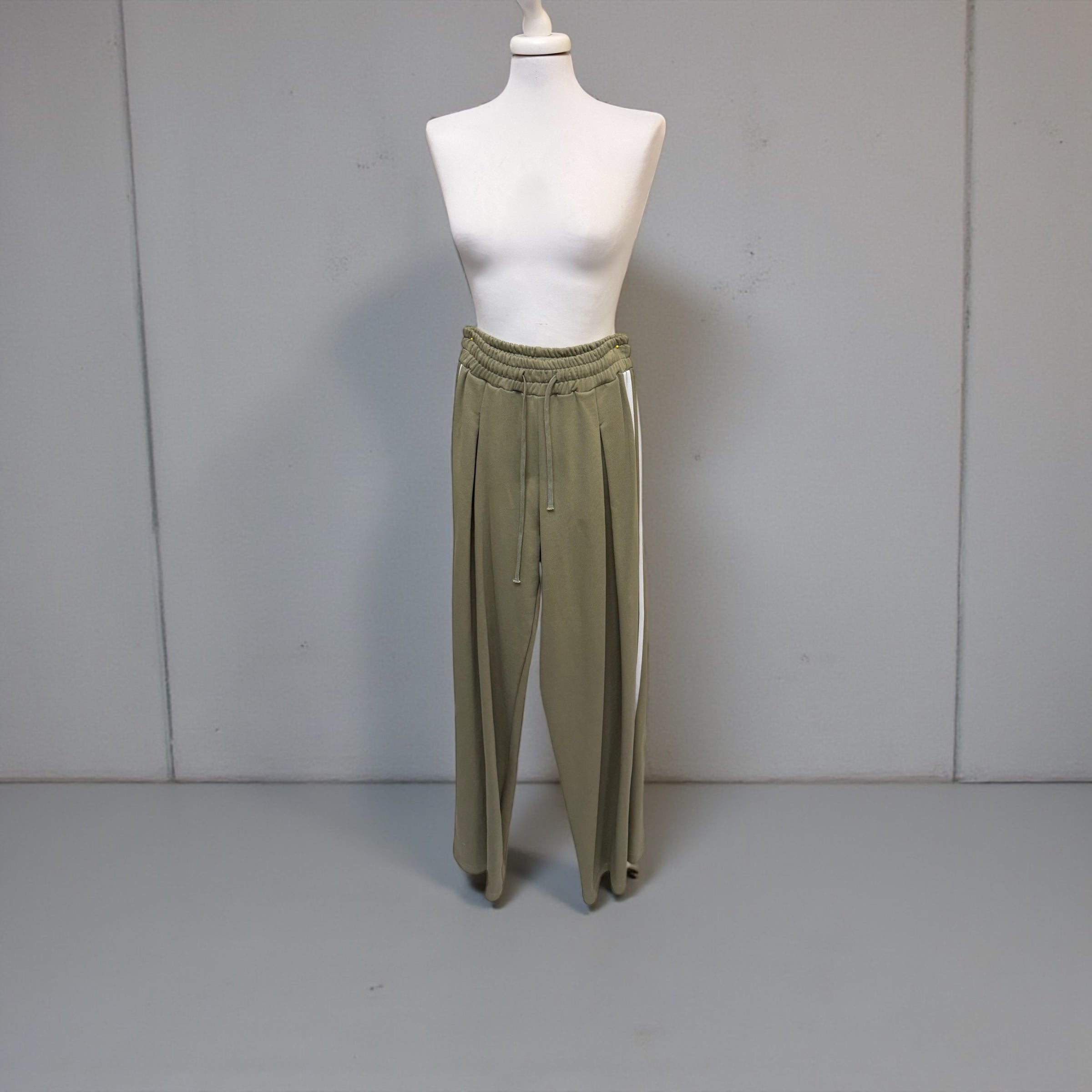 Pantalone verde bande laterali