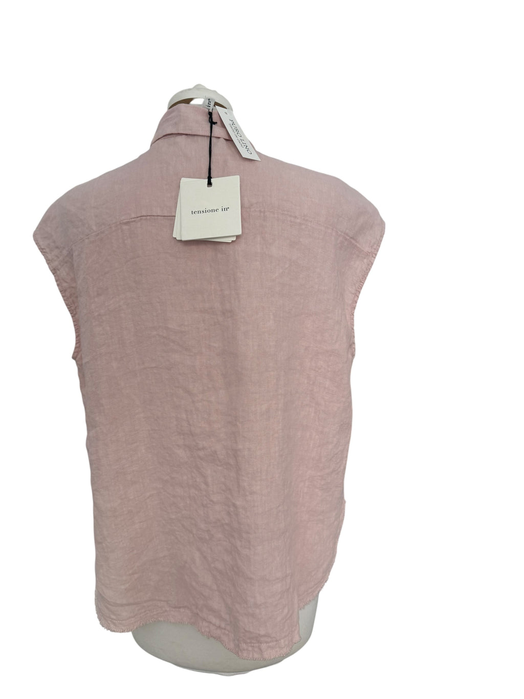 Camicia smanicata puro lino