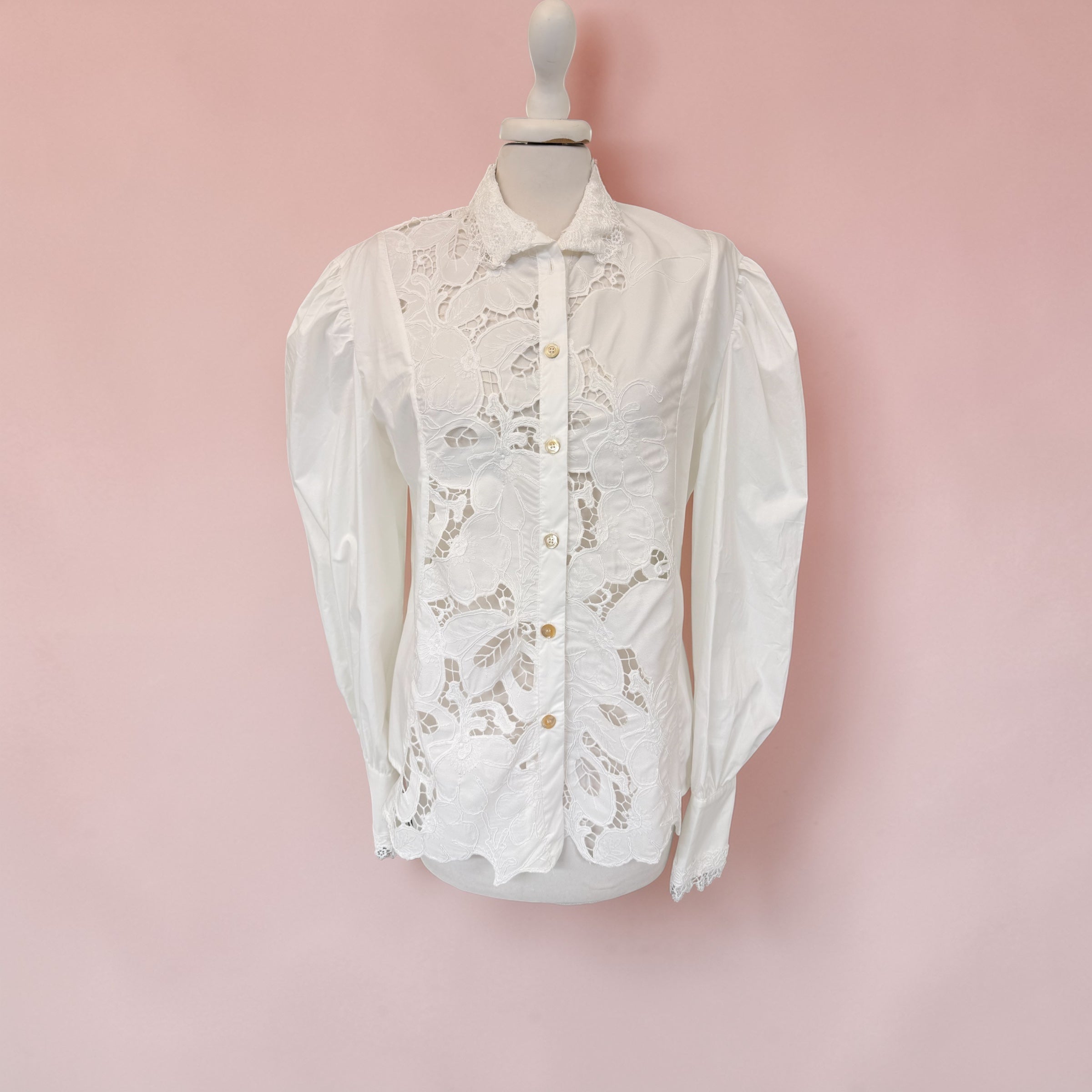 Camicia ricamo bianco