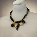 NECKLACE bandana nera/ corno