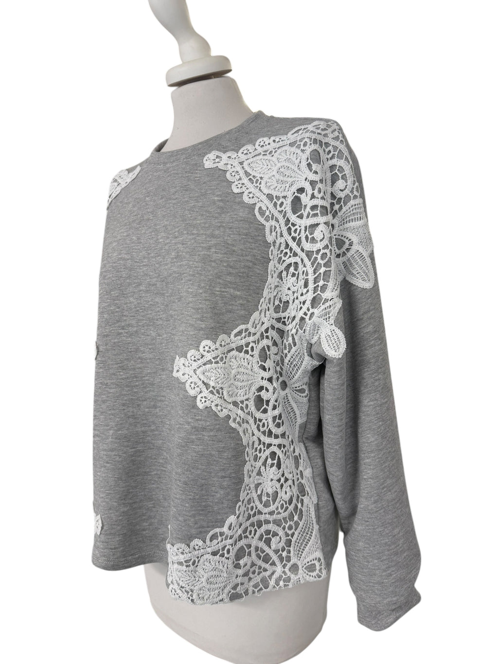 Felpa con pizzo