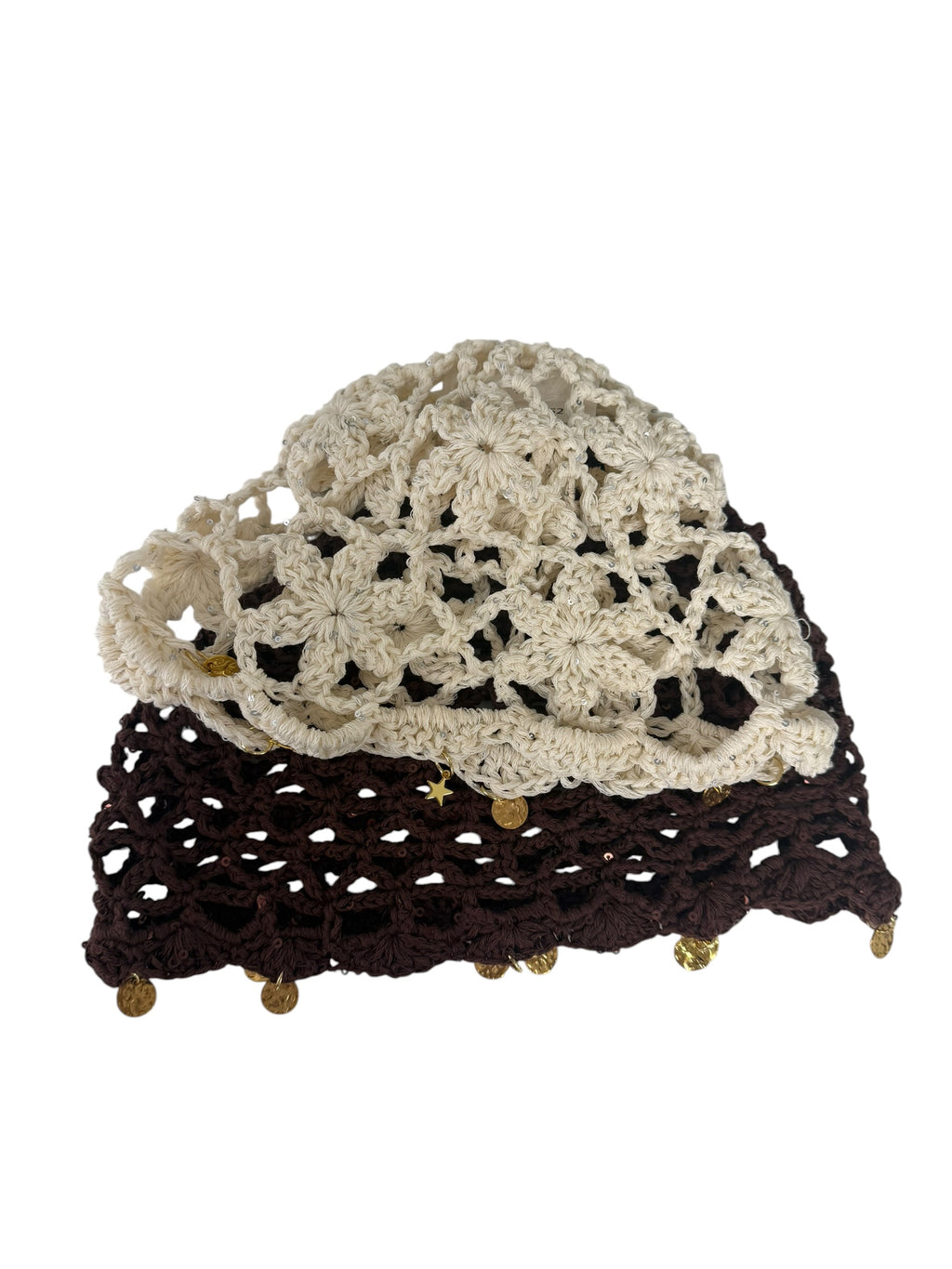 Cappello crochet ciondoli