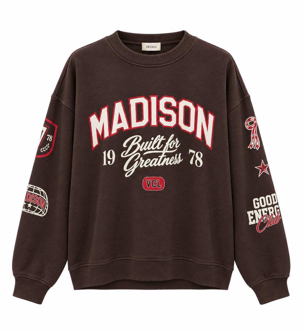 Felpa madison fondente