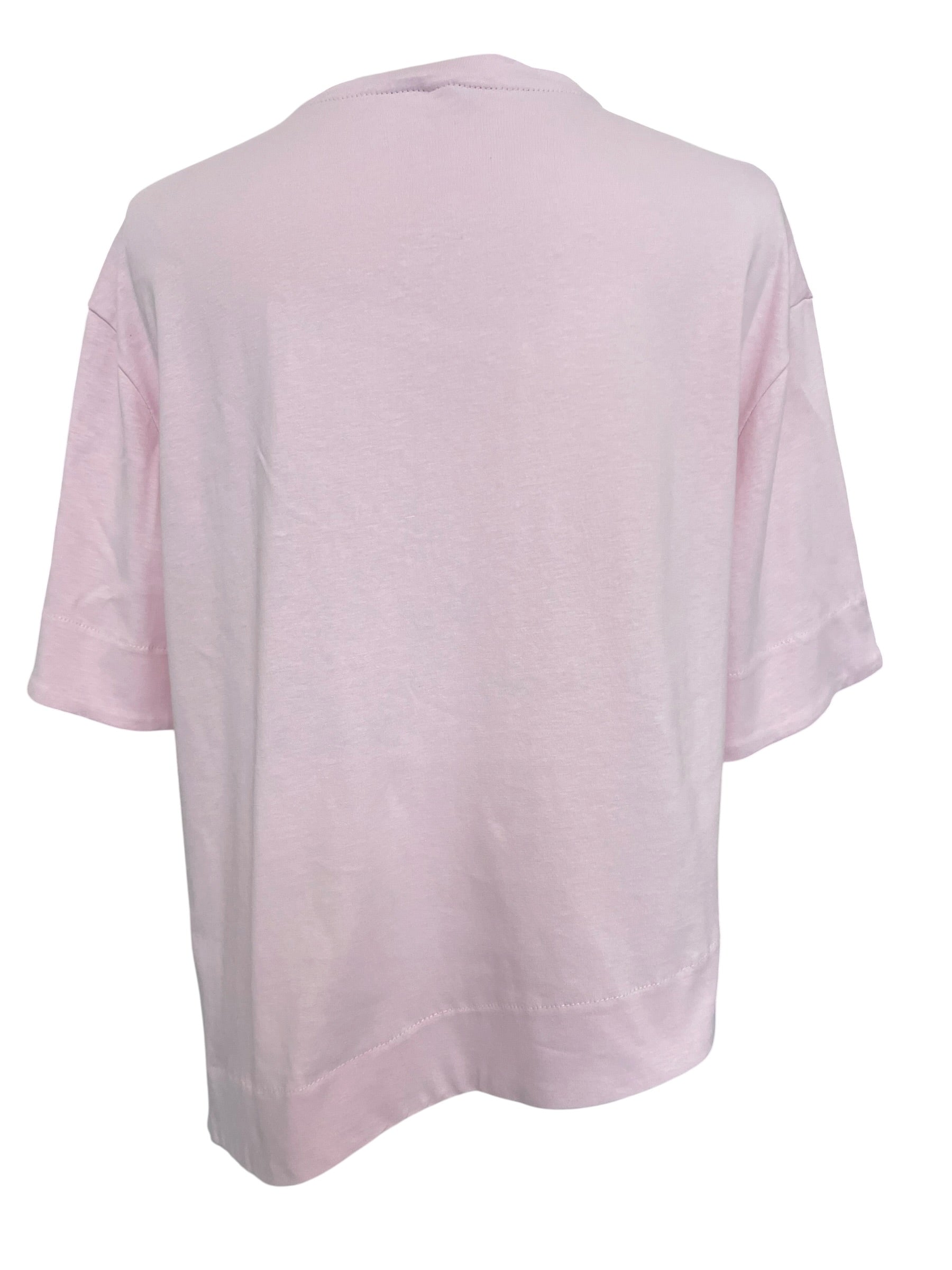 T-shirt asimmetrica taschino paiettes