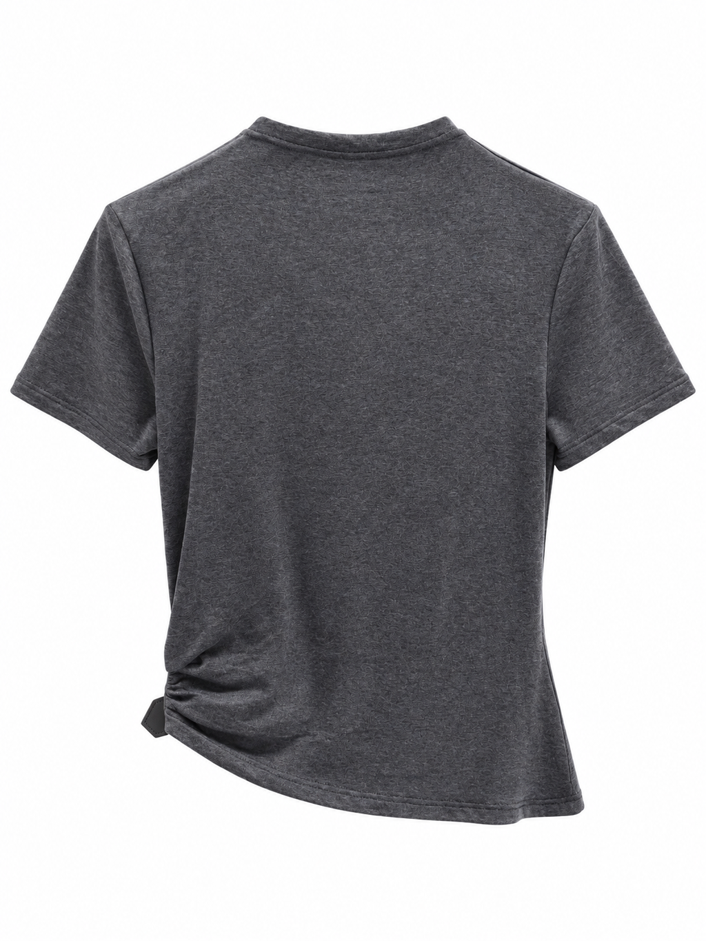 T-shirt grigia con fibbia nera