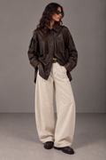 Giacca/ Camicia con frange in ecopelle