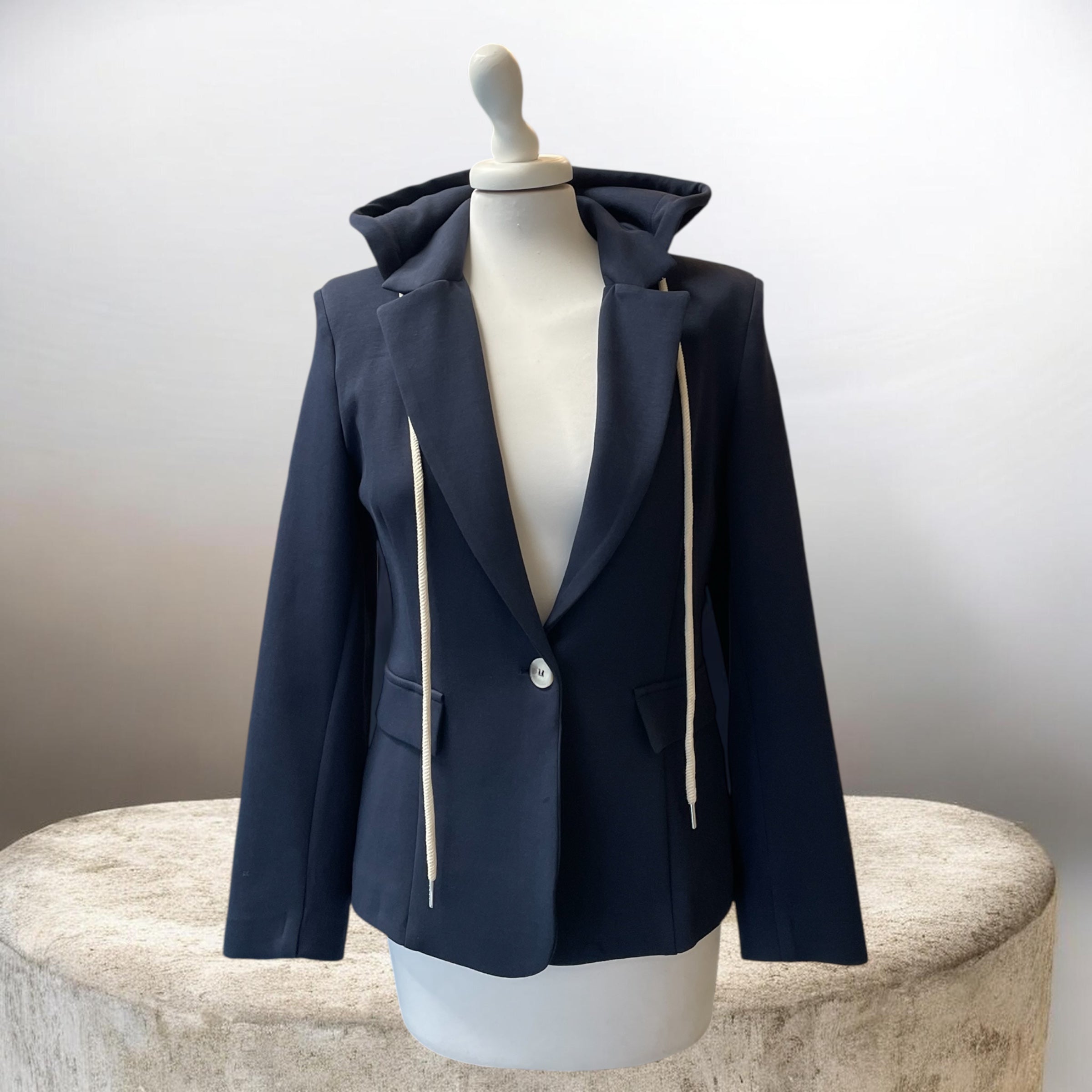 Giacca punto Milano  con cappuccio