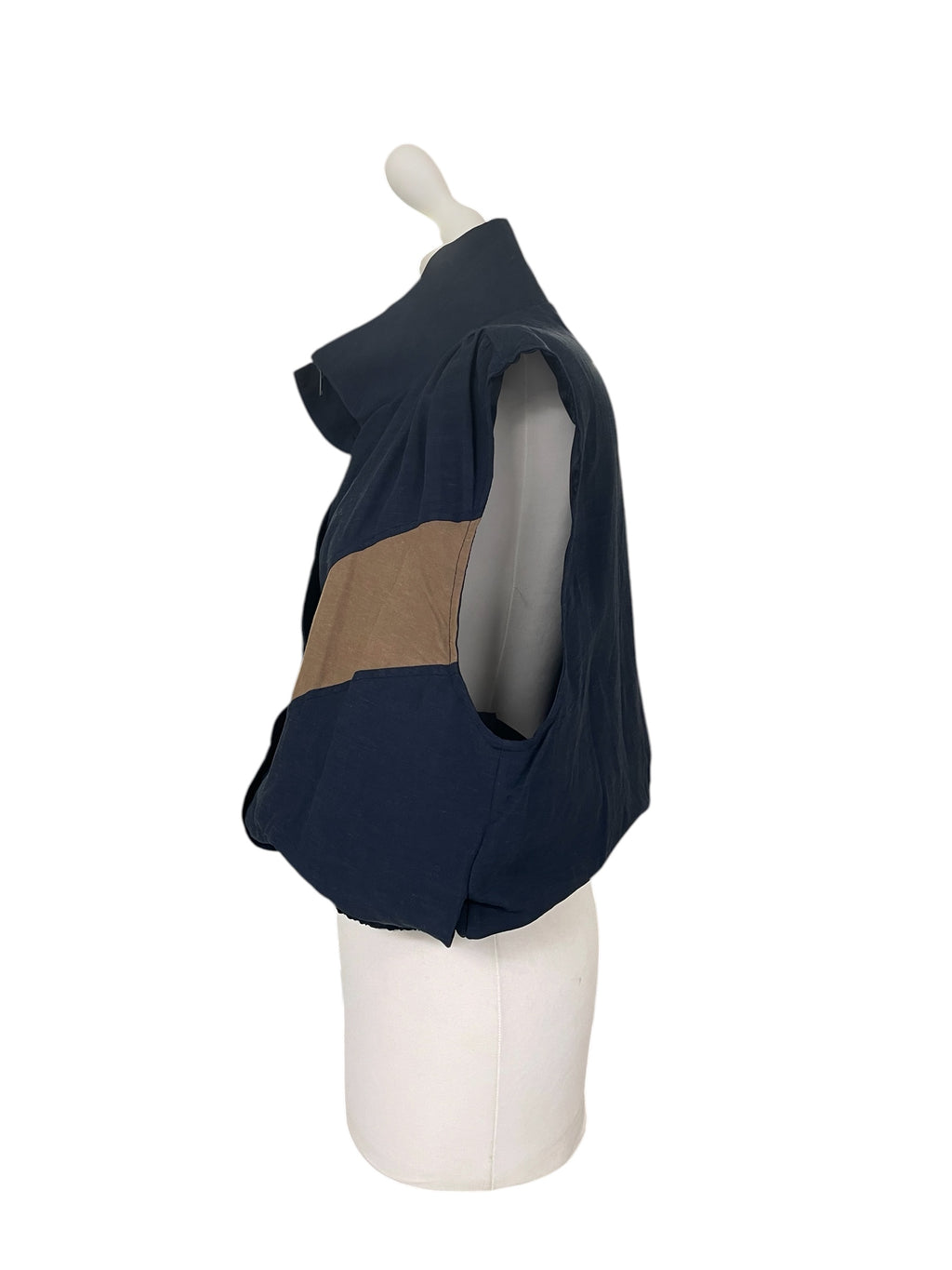 Gilet tensione in 39111 blu/biscotto taglia unica