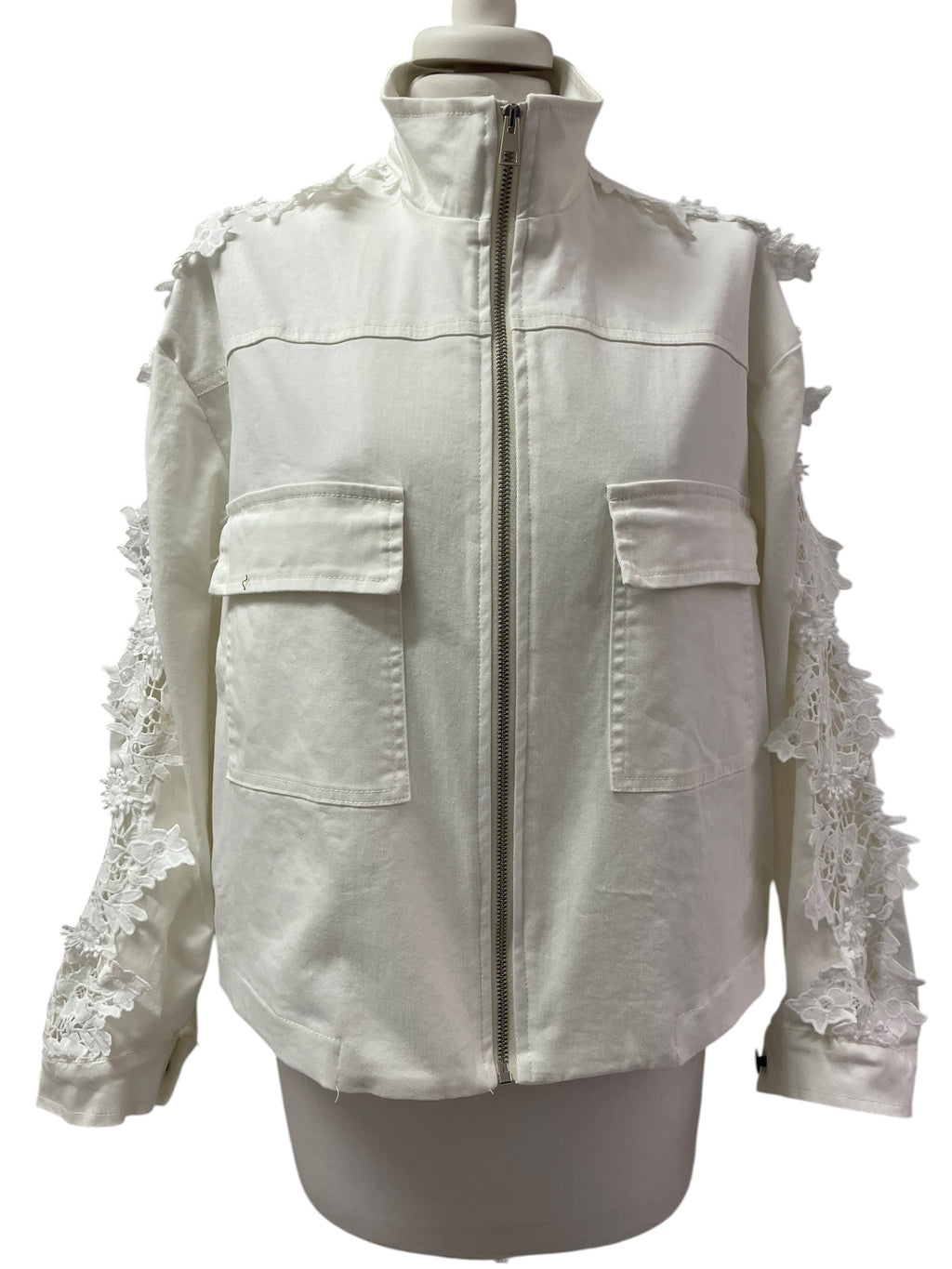 giubboni écru PHILIA loft con intarsi pizzo unica variante colore
