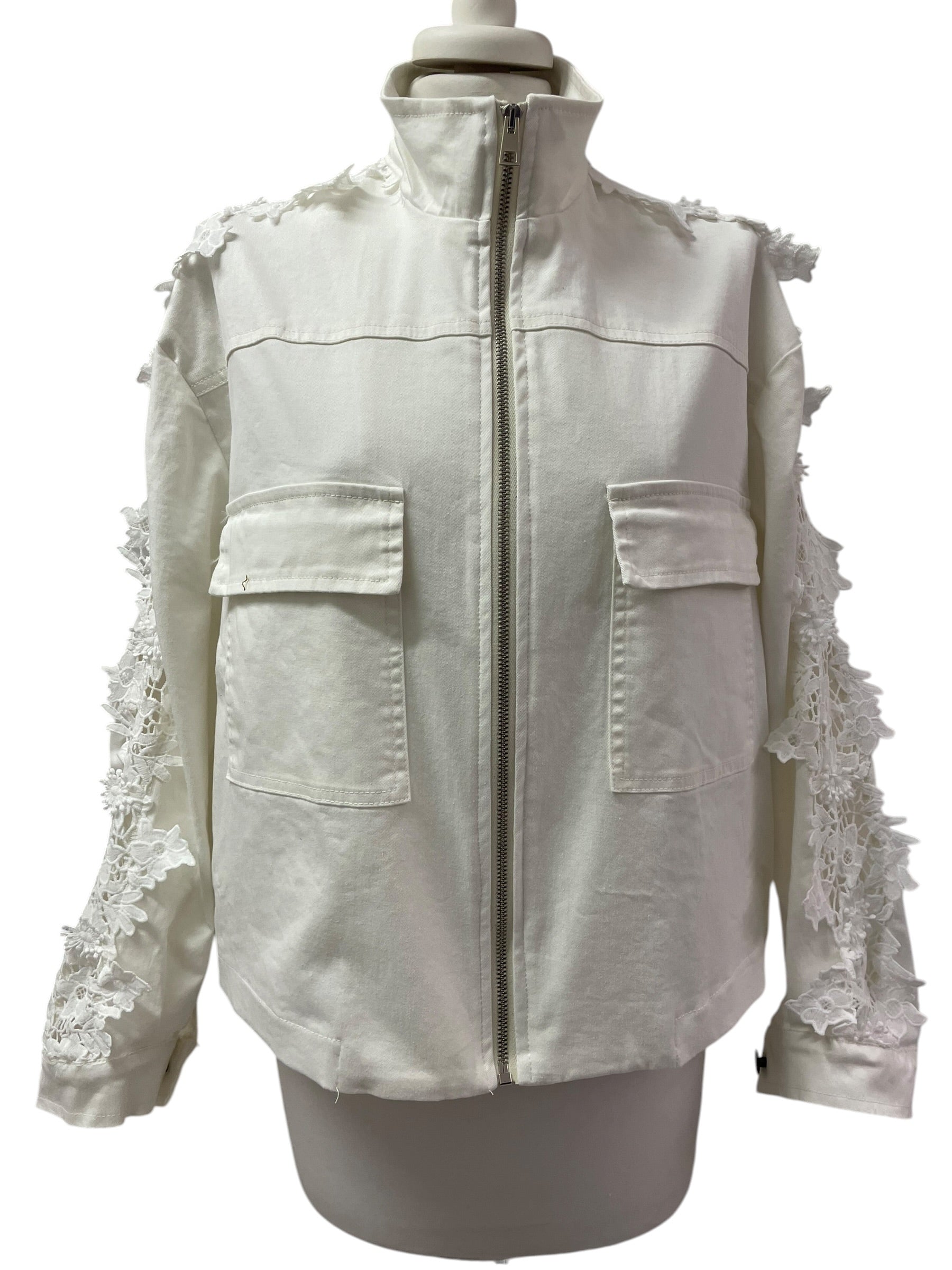 giubboni écru PHILIA loft con intarsi pizzo unica variante colore