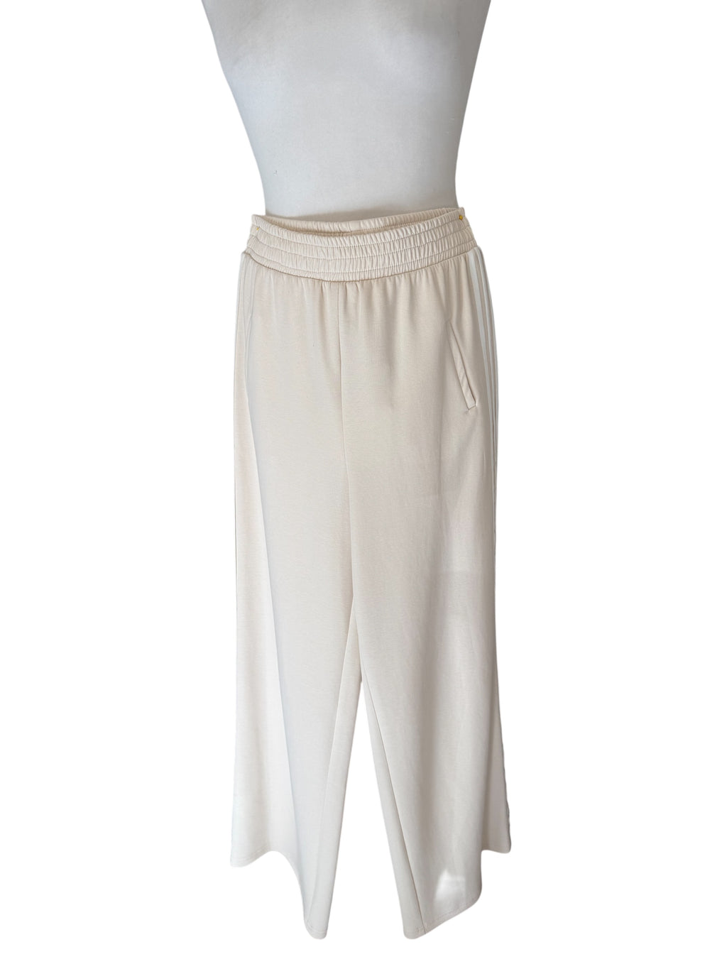 Pantalone crema banda laterale