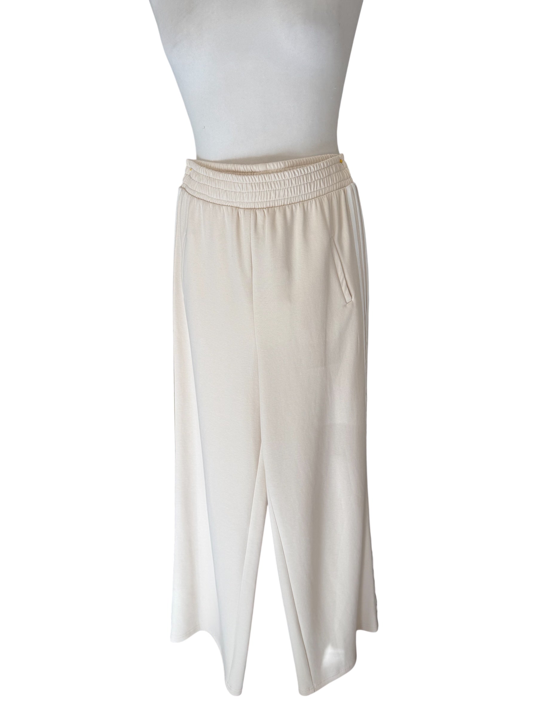 Pantalone crema banda laterale