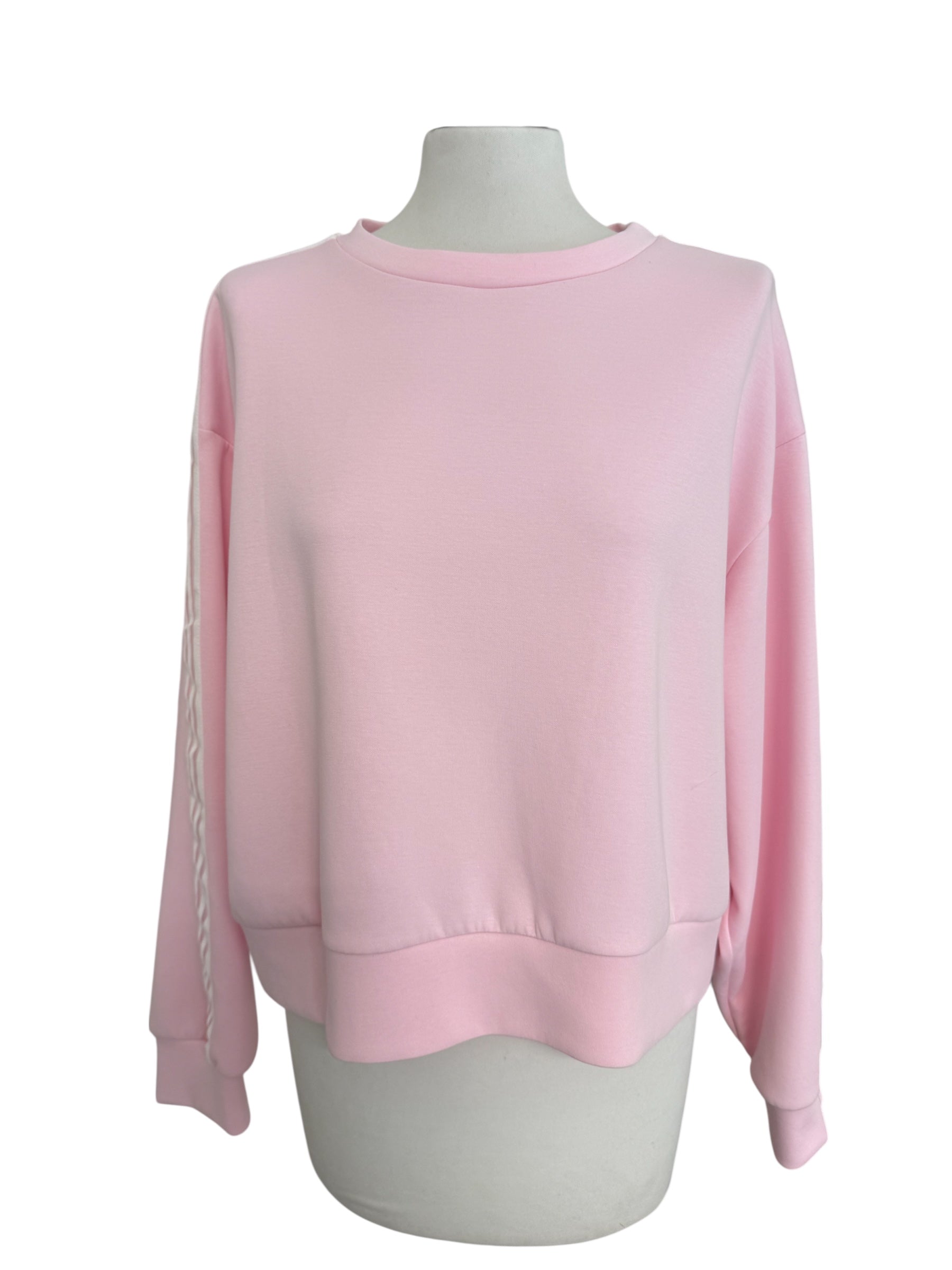 Felpa rosa bande laterali