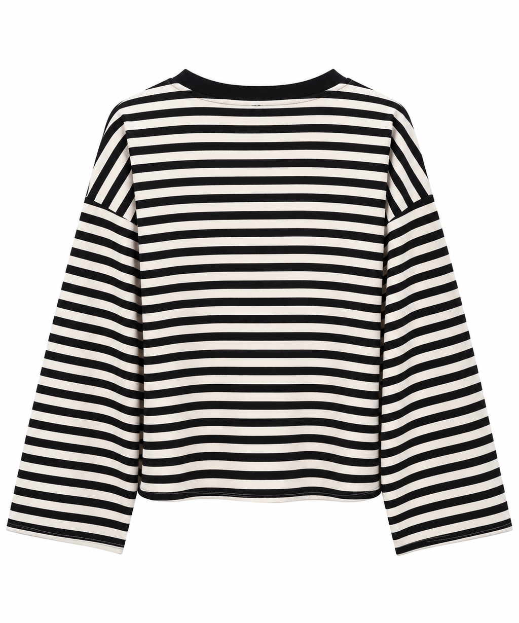 T-shirt righe + spilla