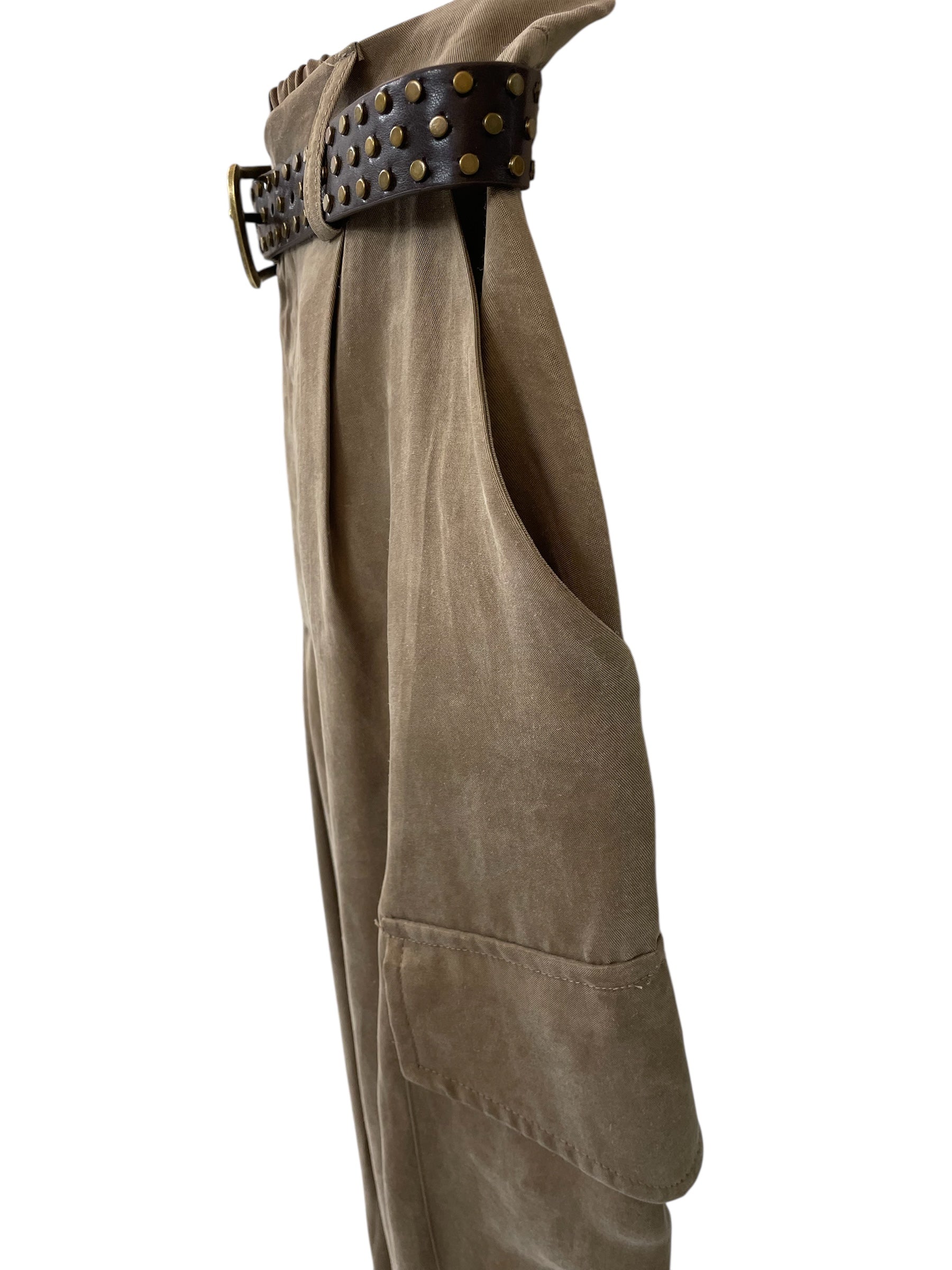 Pantalone cargo con elastico sul fondo Vicolo in Cupro
