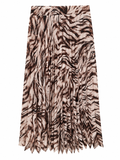 Gonna plissettata animalier