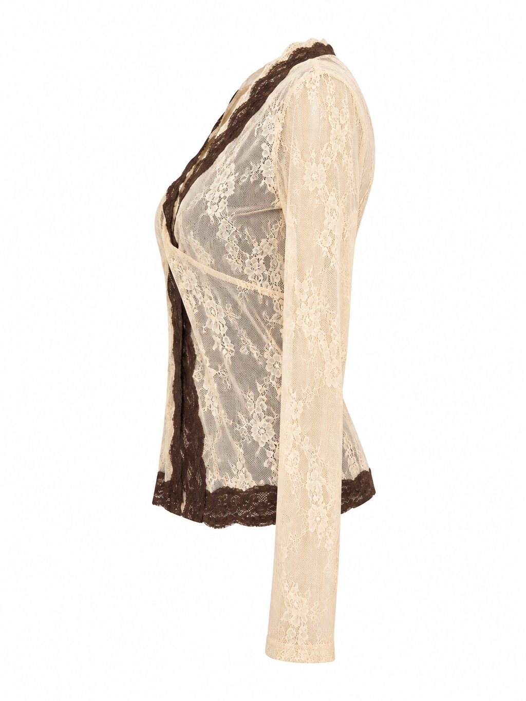 Maglia pizzo bicolore
