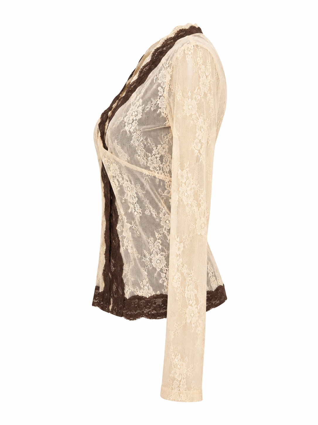 Maglia pizzo bicolore