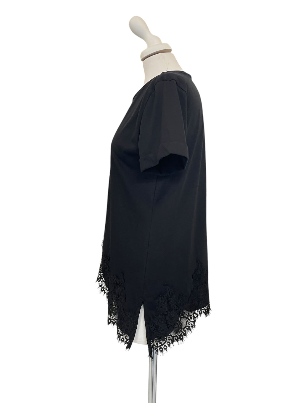 T-shirt S26MA79 tensione  in asimmetrica con pizzo