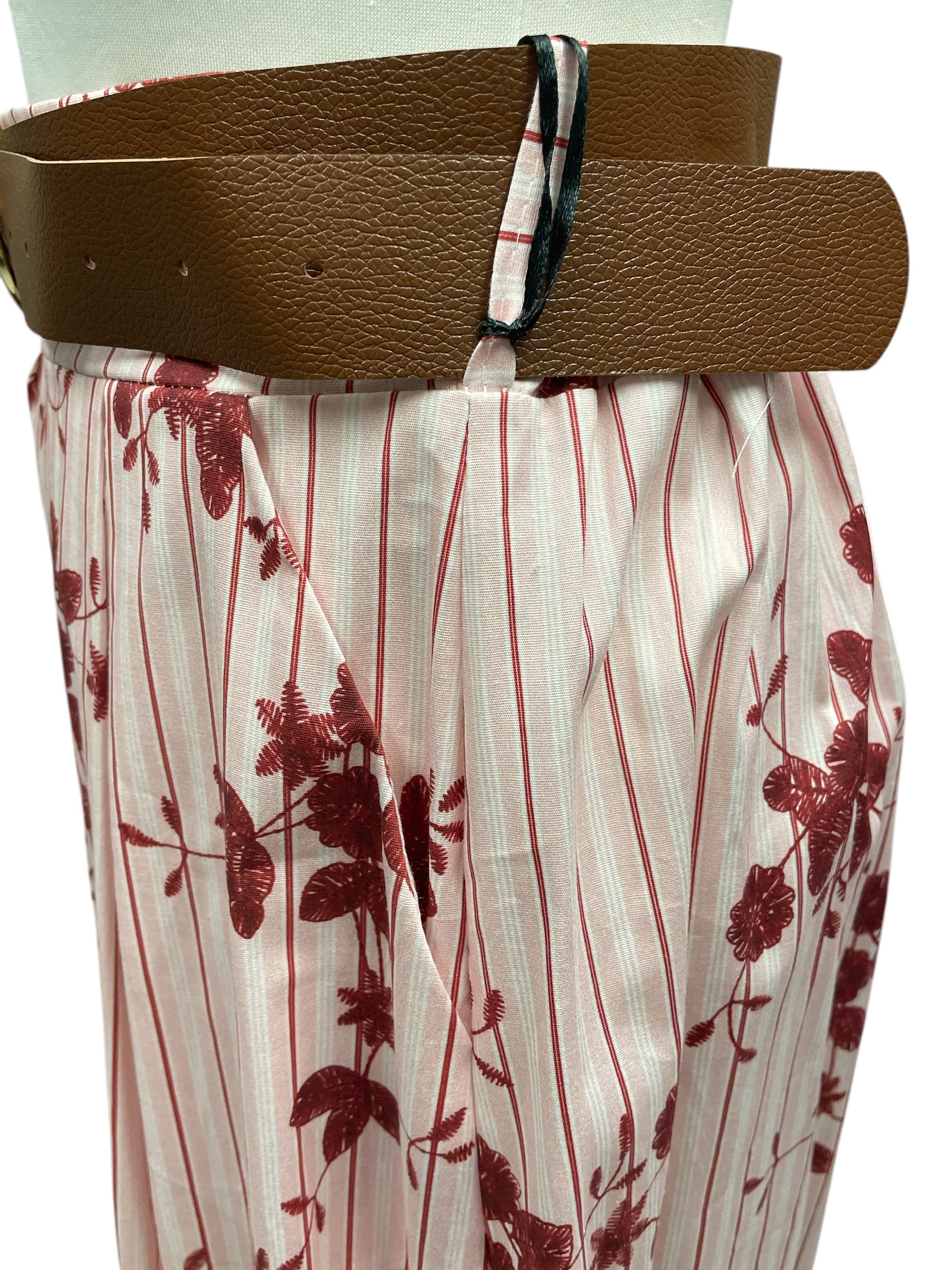 Gonna con tasche elastico in vita sul dietro taglia unica 3 varianti colore con ricamo
