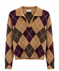 Polo rombi base Camel