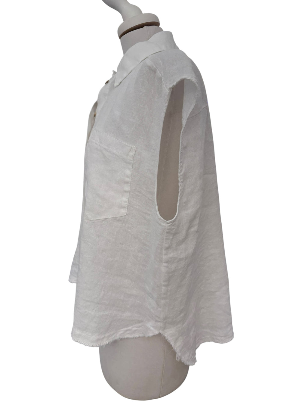 Camicia smanicata puro lino