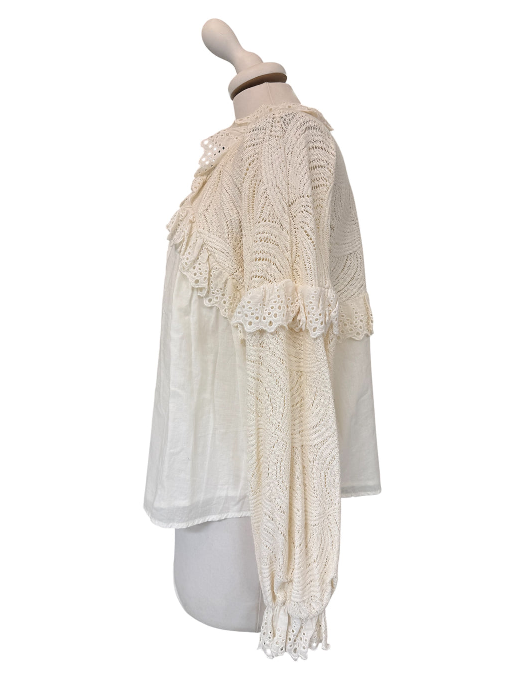 Camicia fiocchi frappa in sangallo