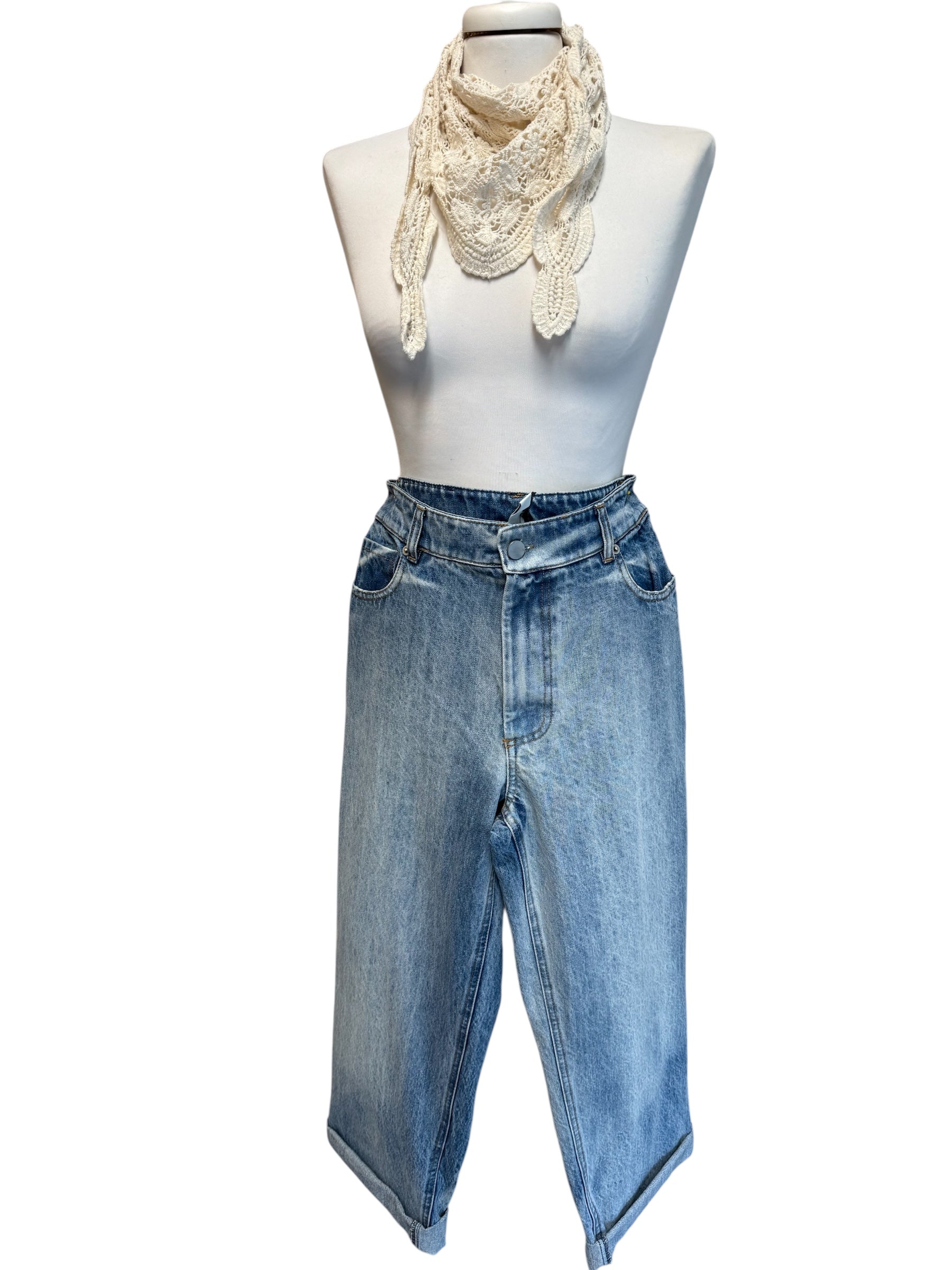 Jeans dritto CP646 + bandana macrame