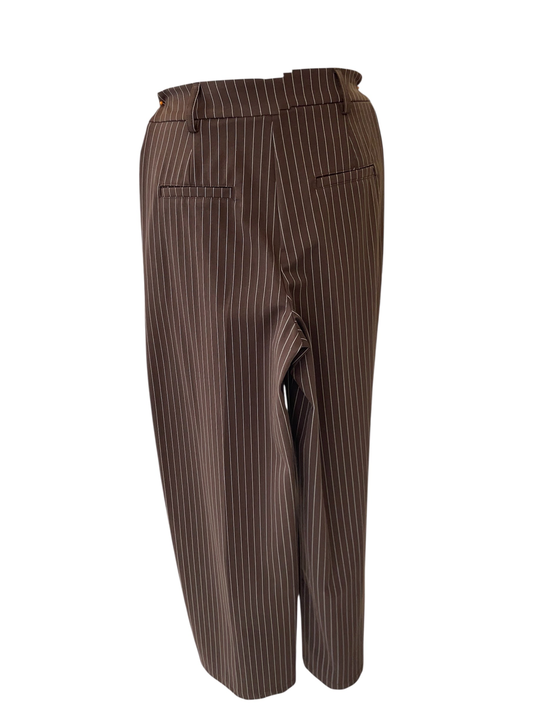 Pantalone moro gessato tensione in 26P4075