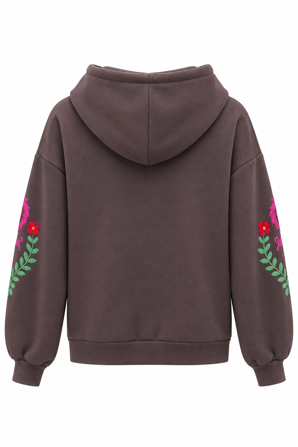 Felpa zip moro ricamo