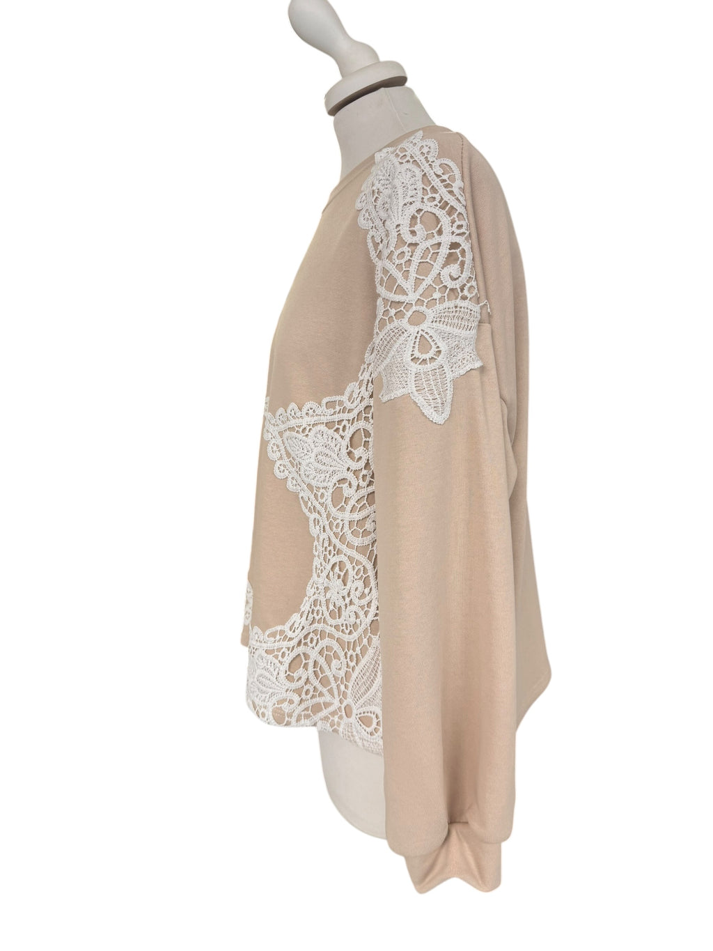 Felpa con pizzo