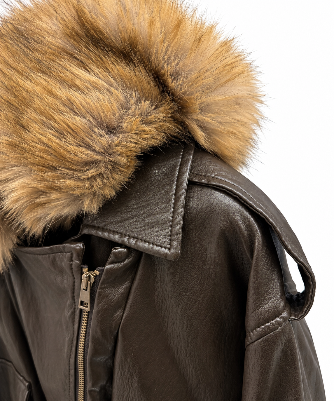 Giubbotto bomber moro con eco pelliccia removibile