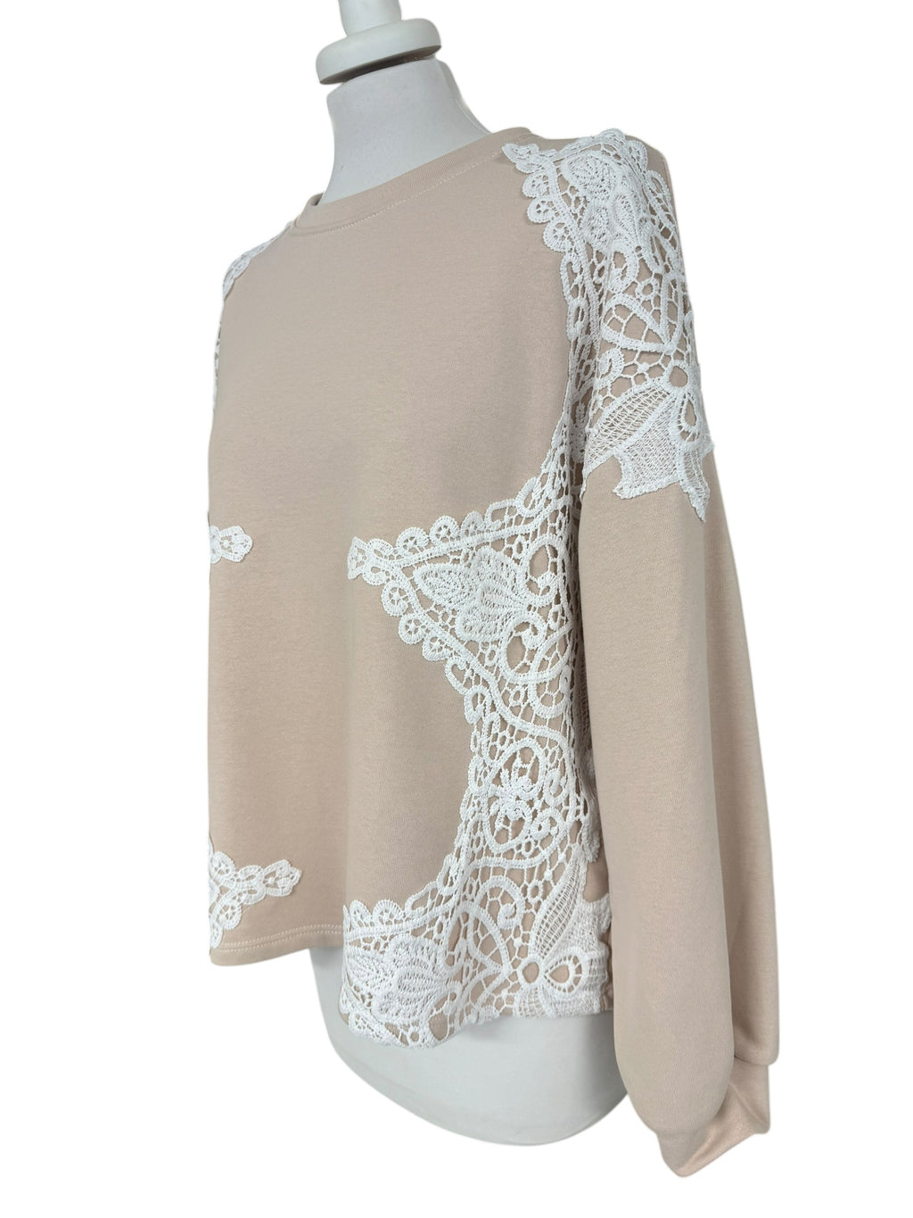 Felpa con pizzo