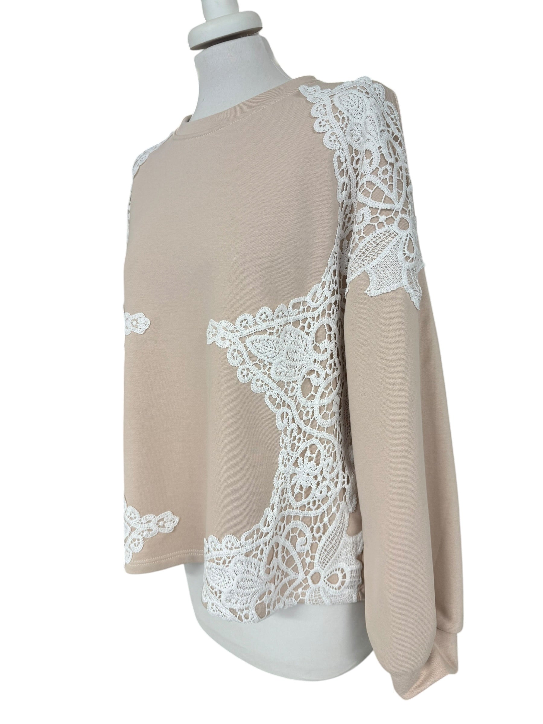 Felpa con pizzo