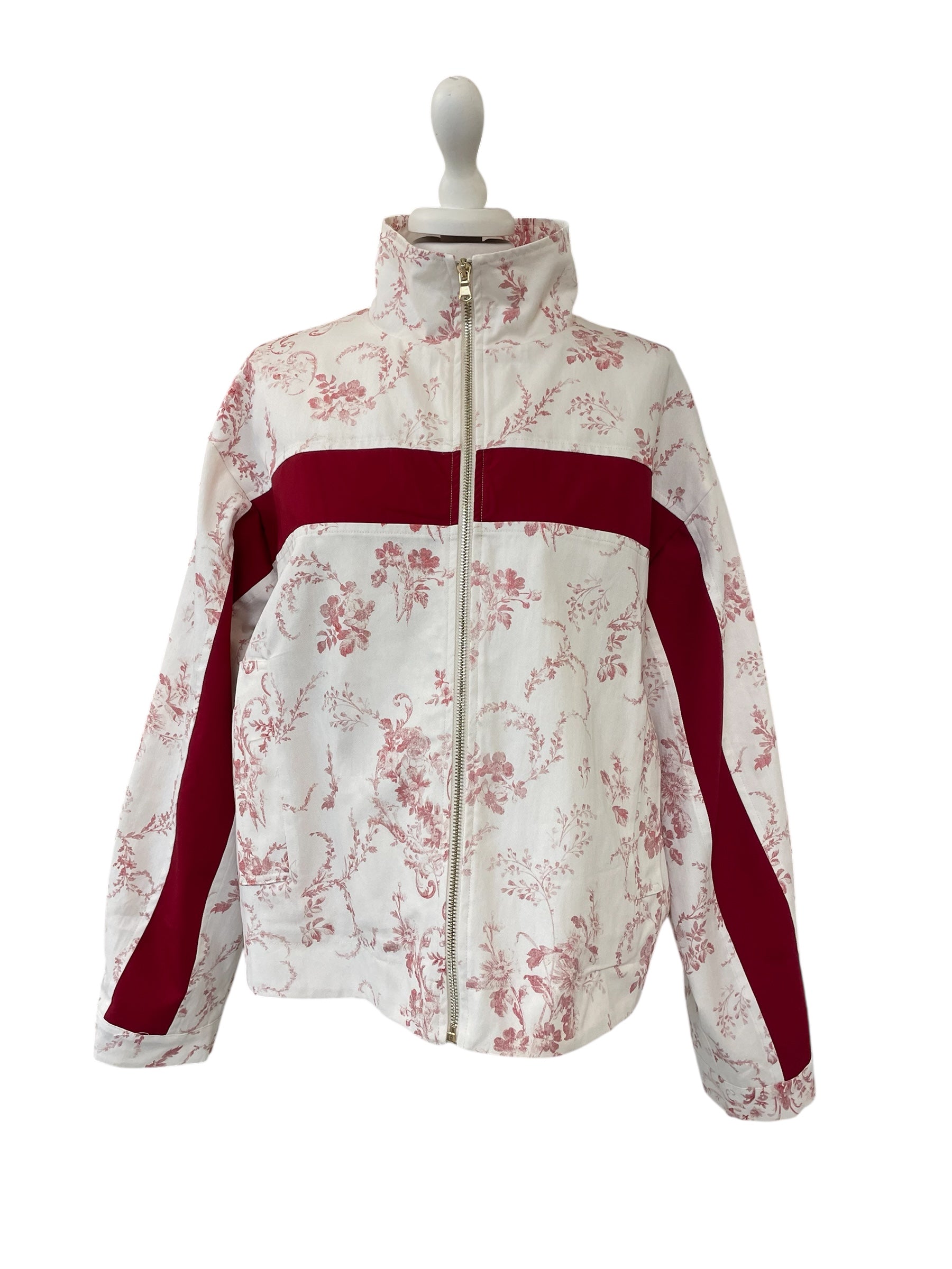 Bomber fiori banda rossa