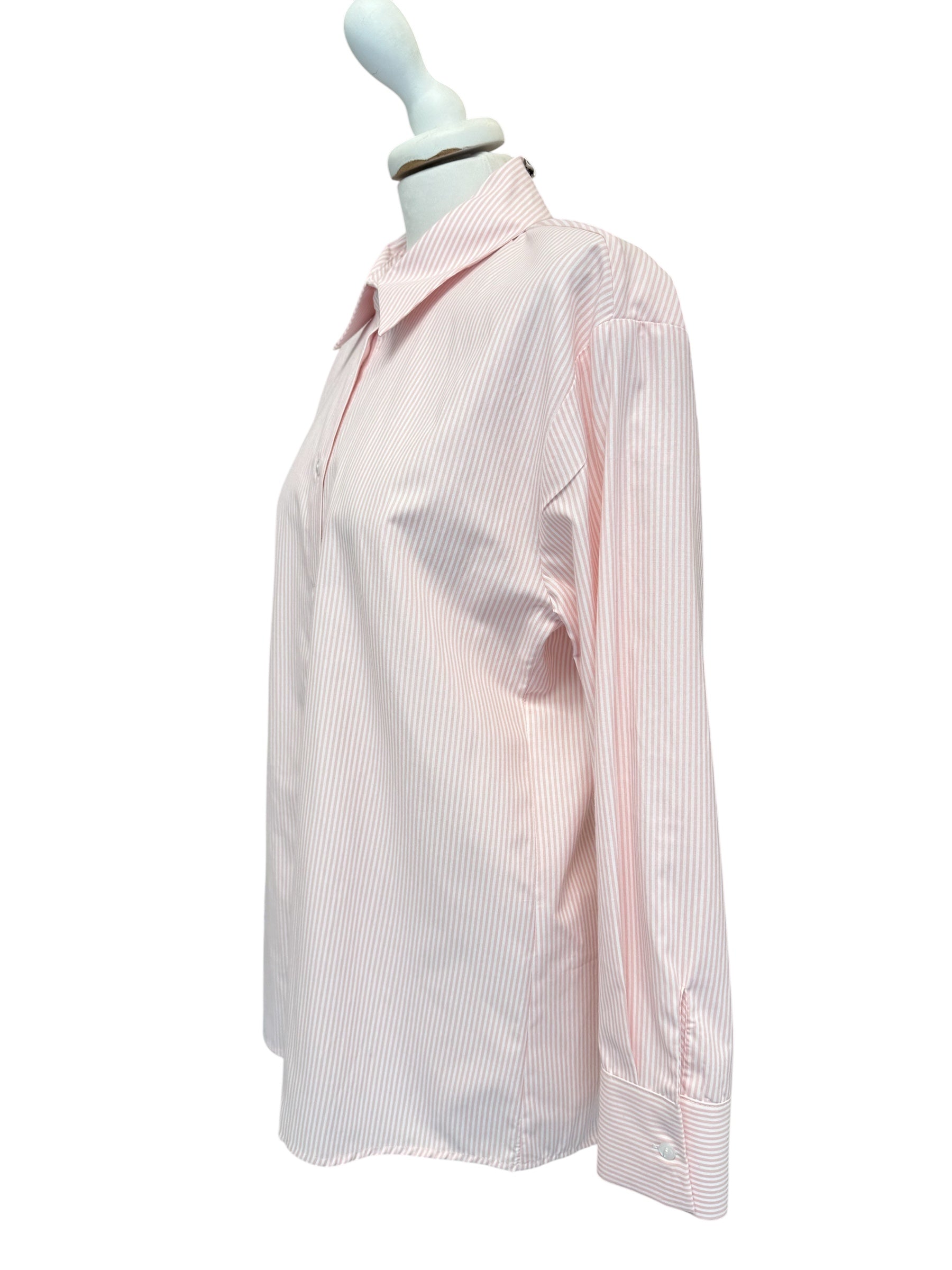 Camicia a righe rosa/bco