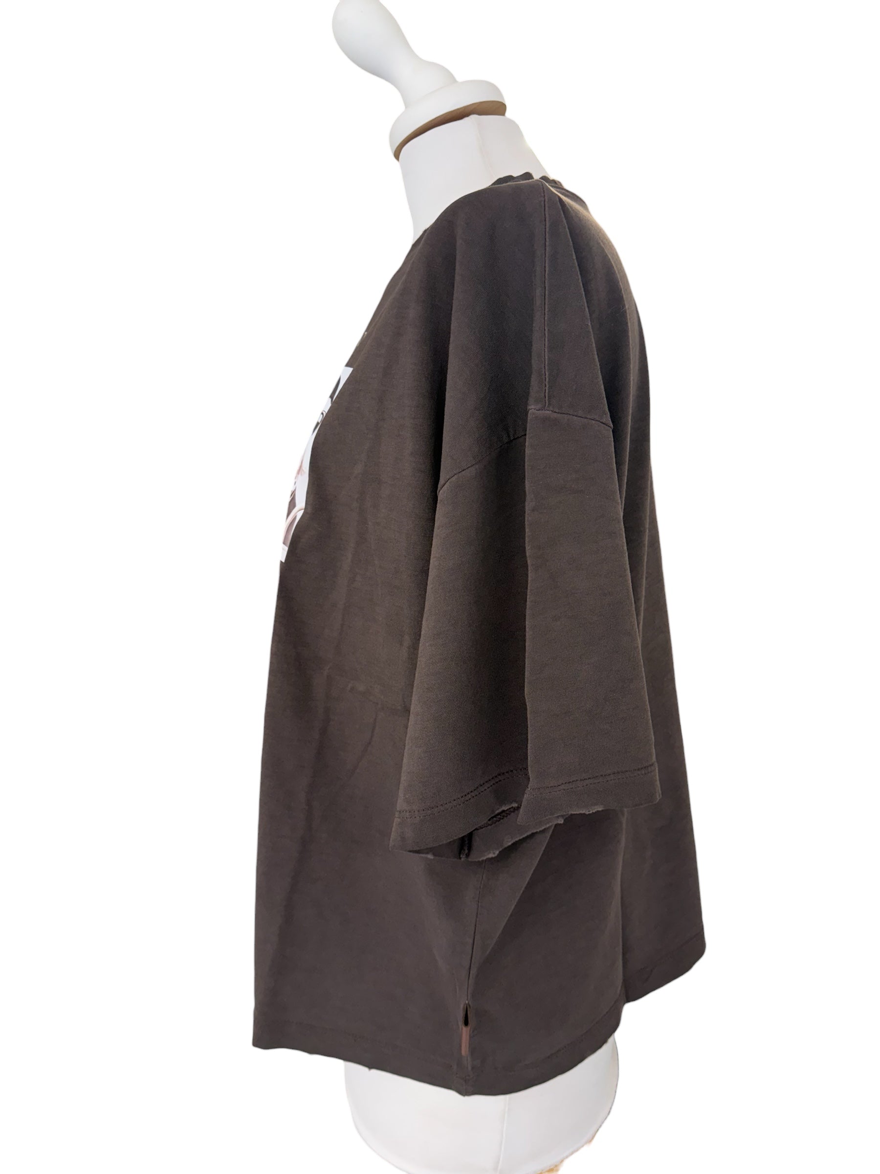 T-shirt over moro stampa barboncino