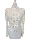 Camicia in pizzo con alamari