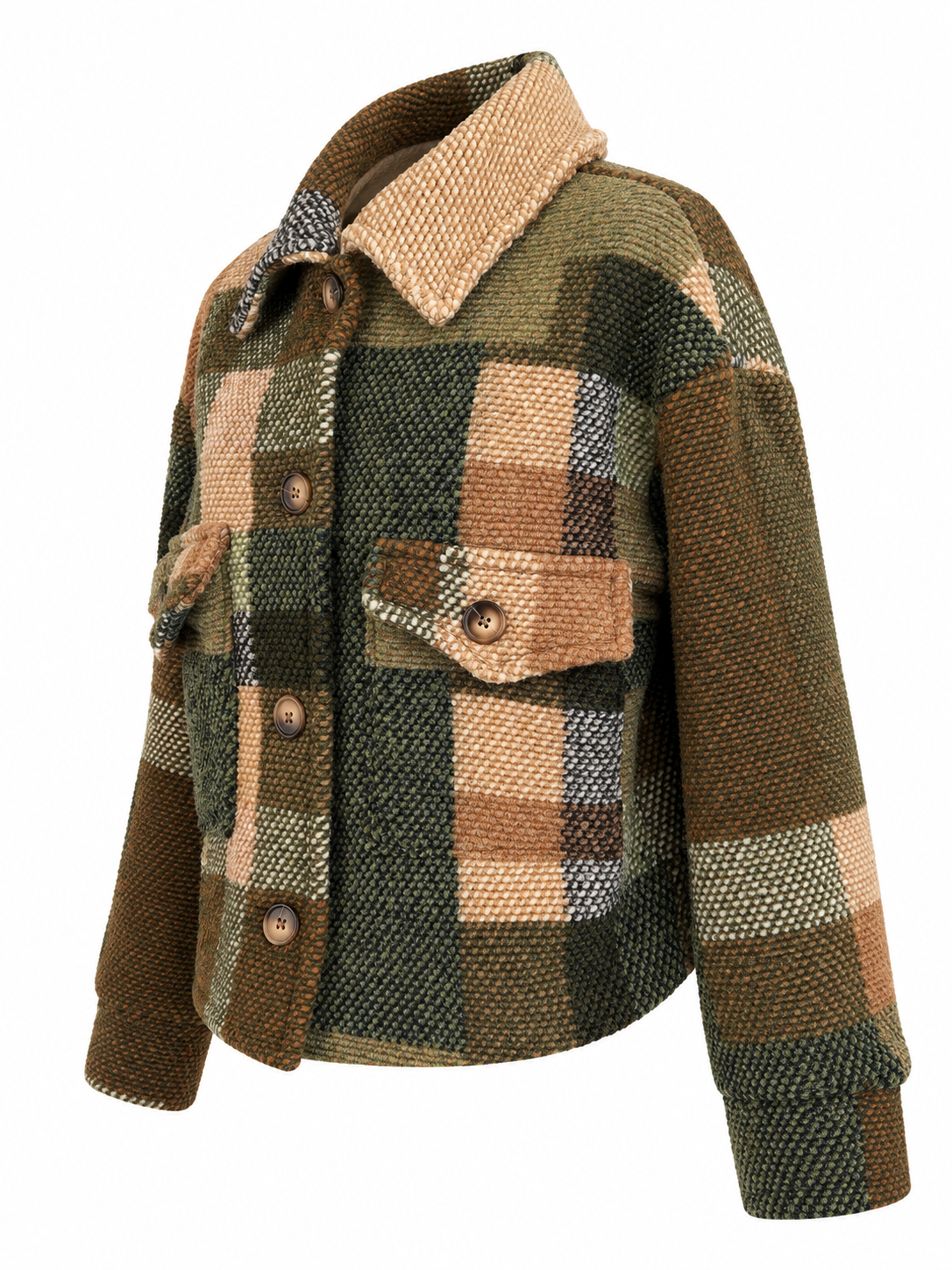 Giacca check verde